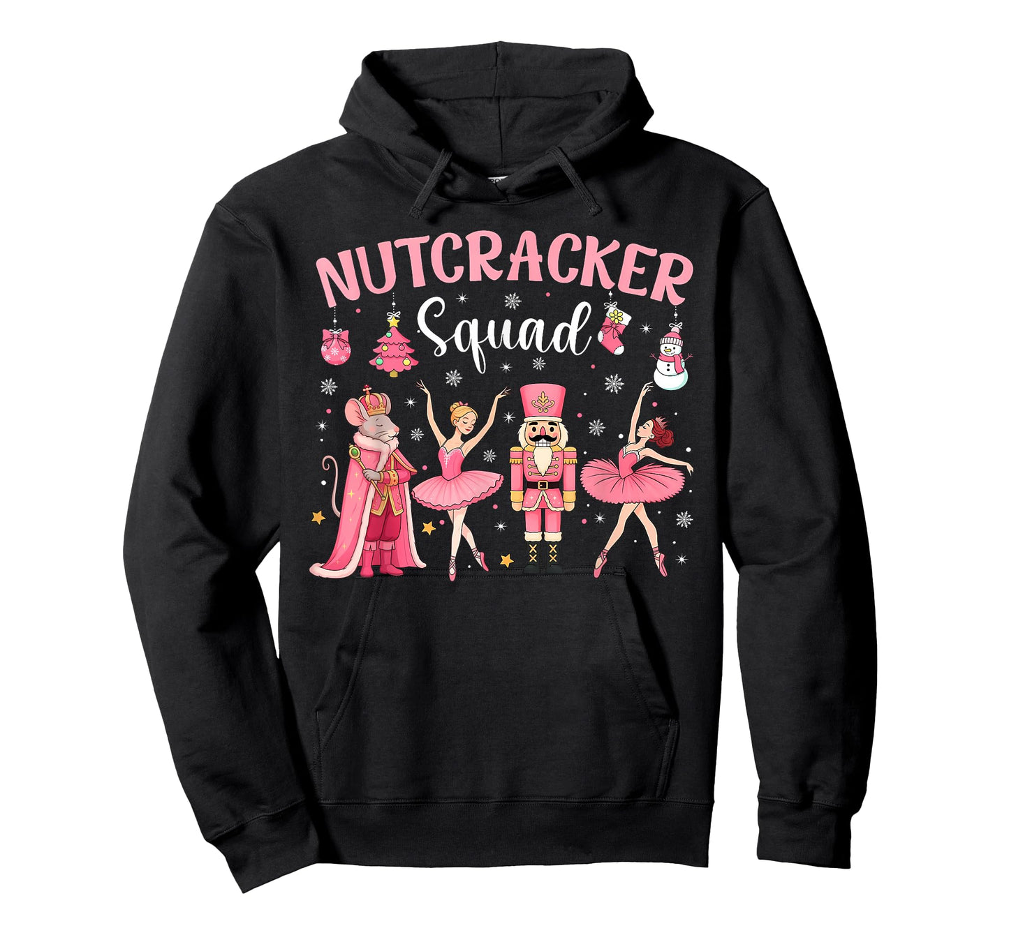 Nutcracker Squad Christmas Ballet Dance Cute Pink Ballerina T-Shirt