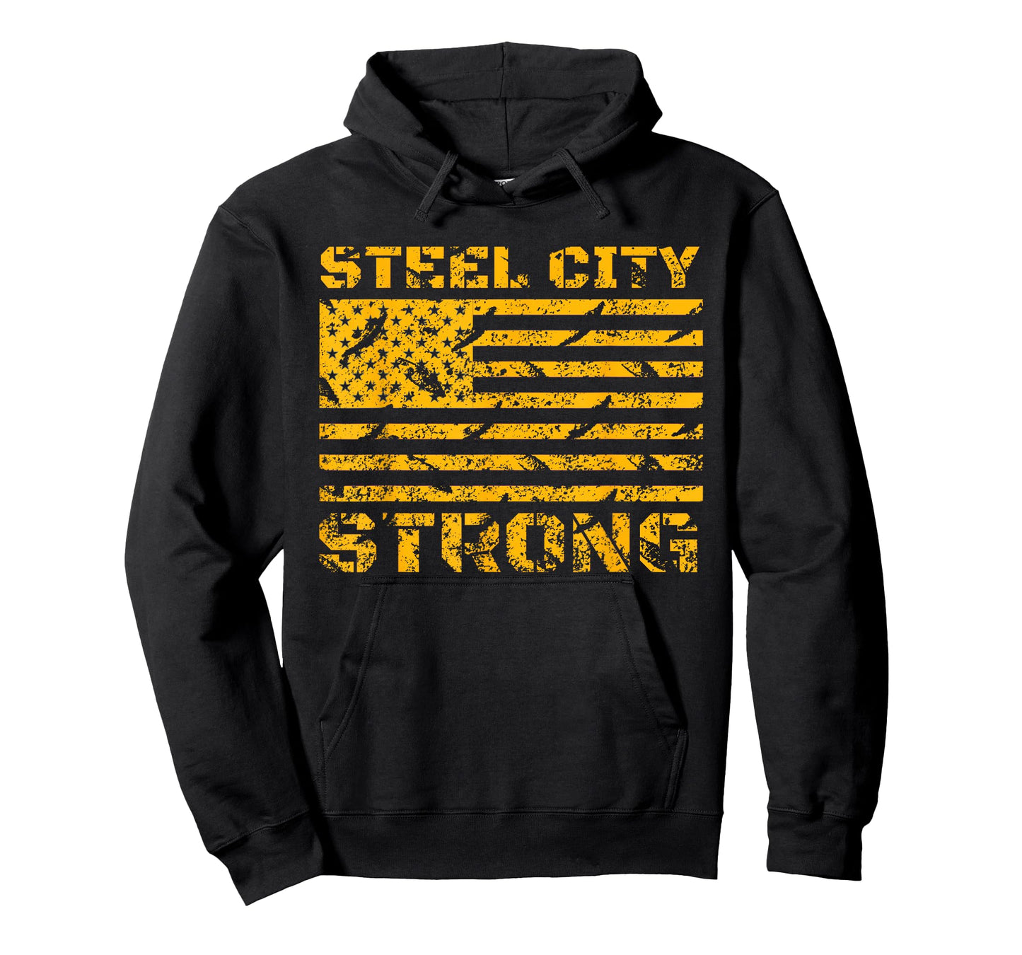 Pittsburgh Steel City Strong American Flag Vintage T-Shirt