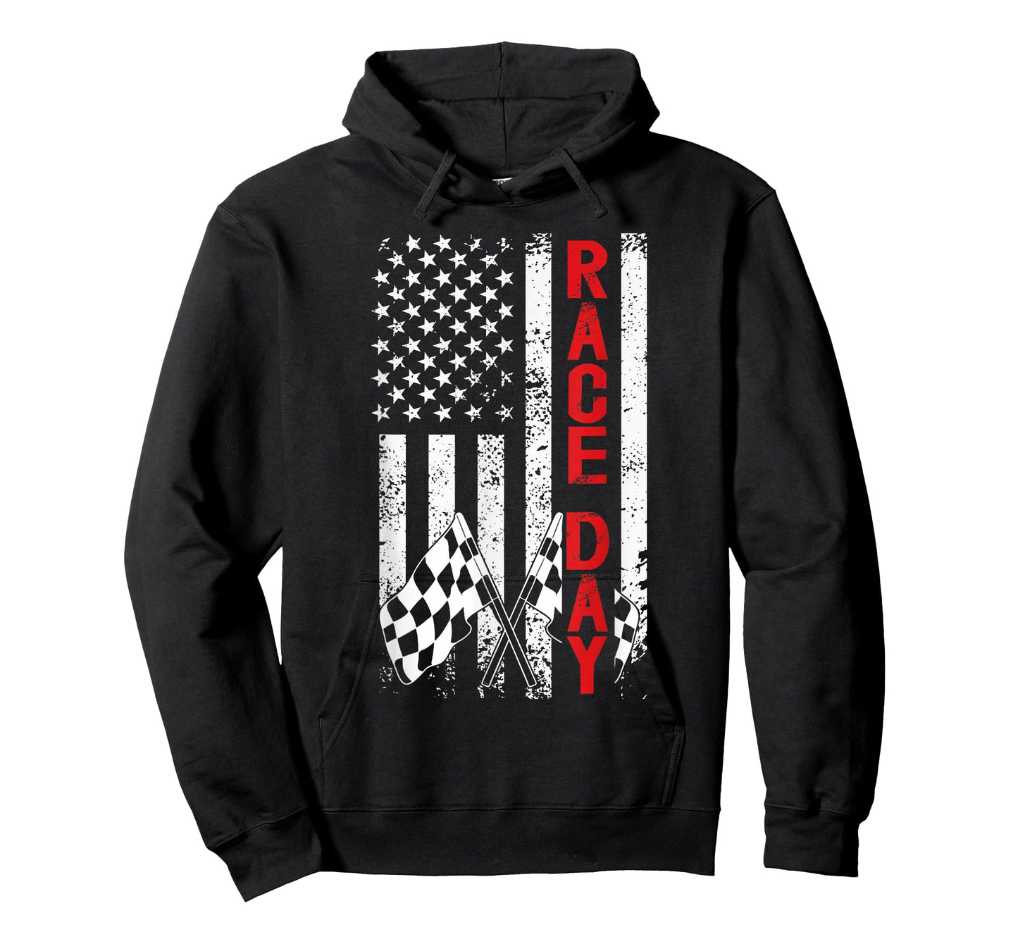 Race Day US Flag Checkered Flag Car Racing Day Race Days T-Shirt