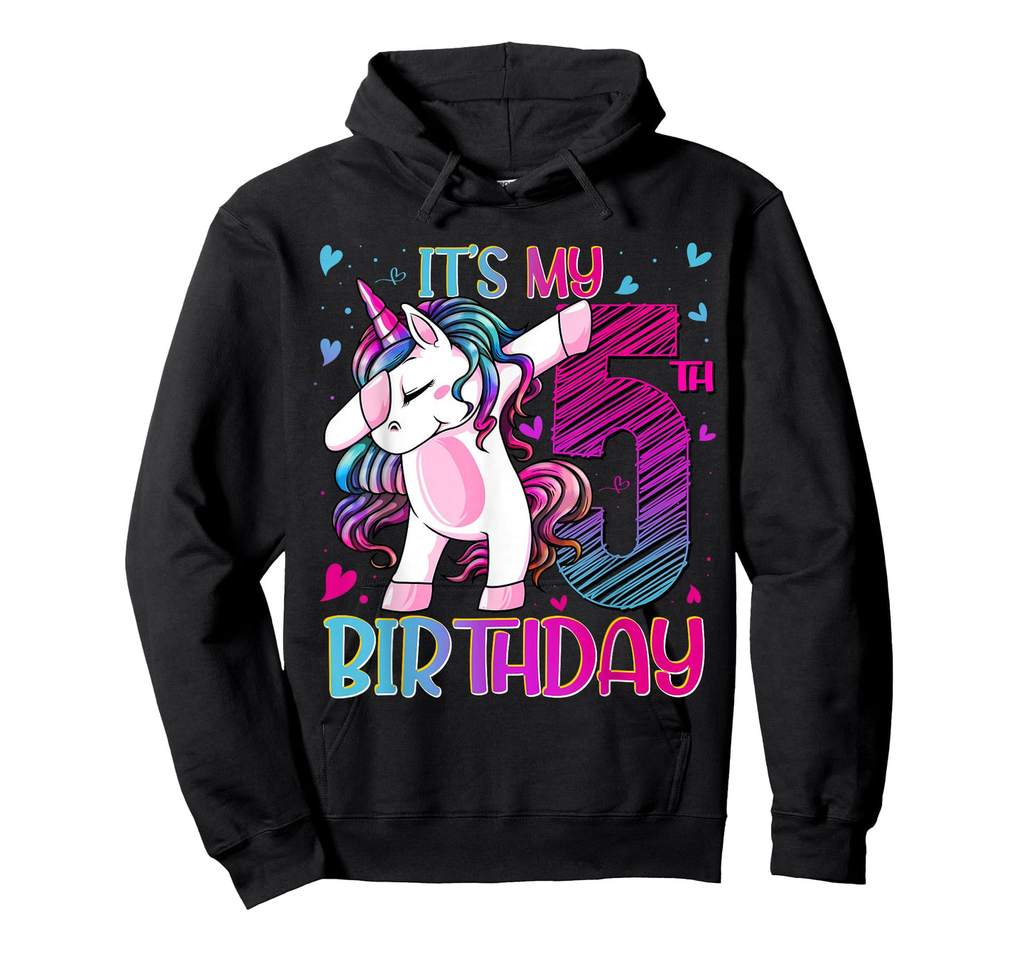 5 Year Old Unicorn Dabbing 5th Birthday Girl Unicorn Party T-Shirt