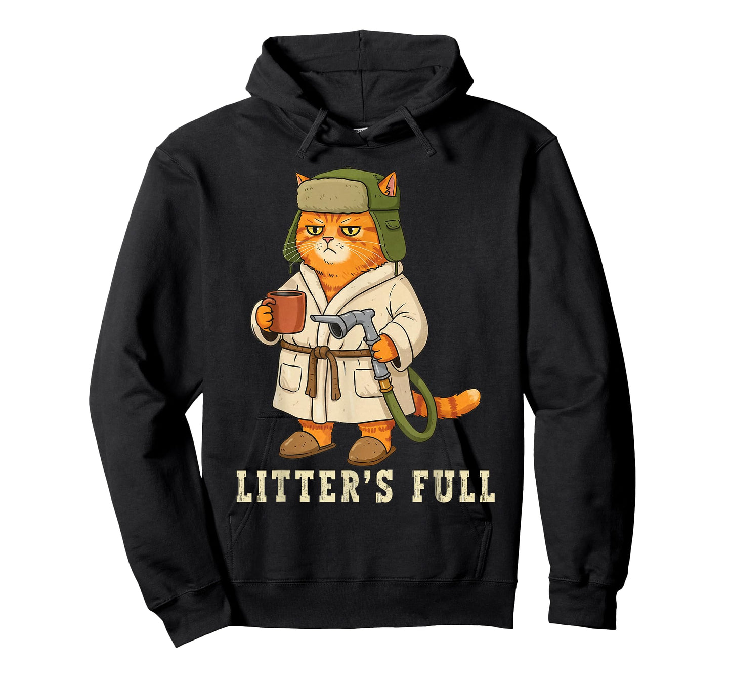 Litter’s Full Funny Cat Christmas Grumpy for Cat Lovers T-Shirt