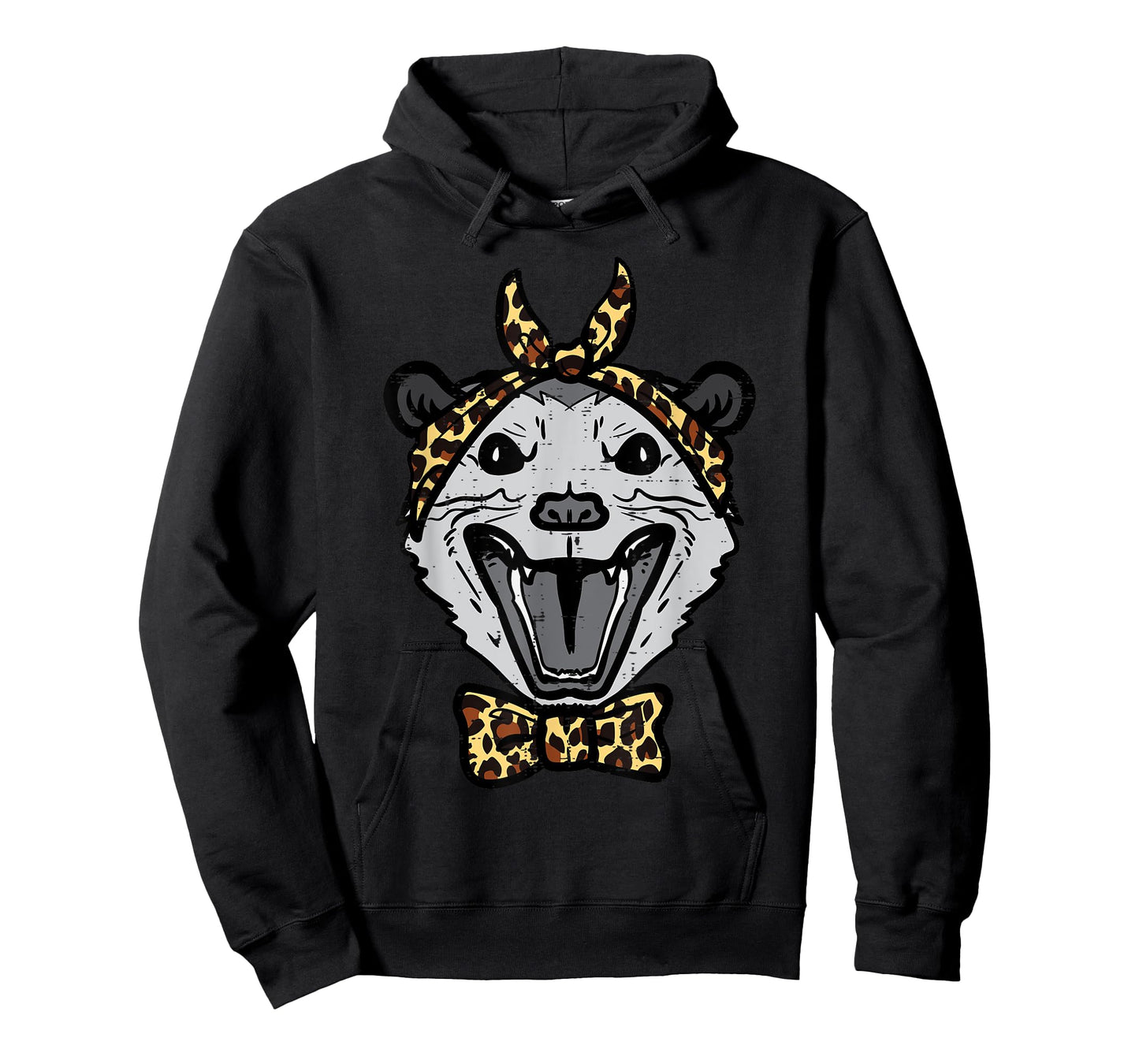 Opossum Leopard Bandana Bowtie Possum Mom Women Girls Kids T-Shirt