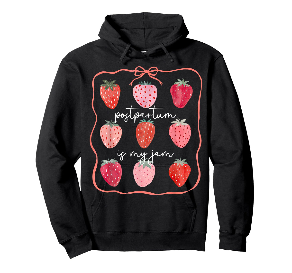 Groovy Postpartum Is My Jam Strawberry Mother Baby Nurse OB T-Shirt
