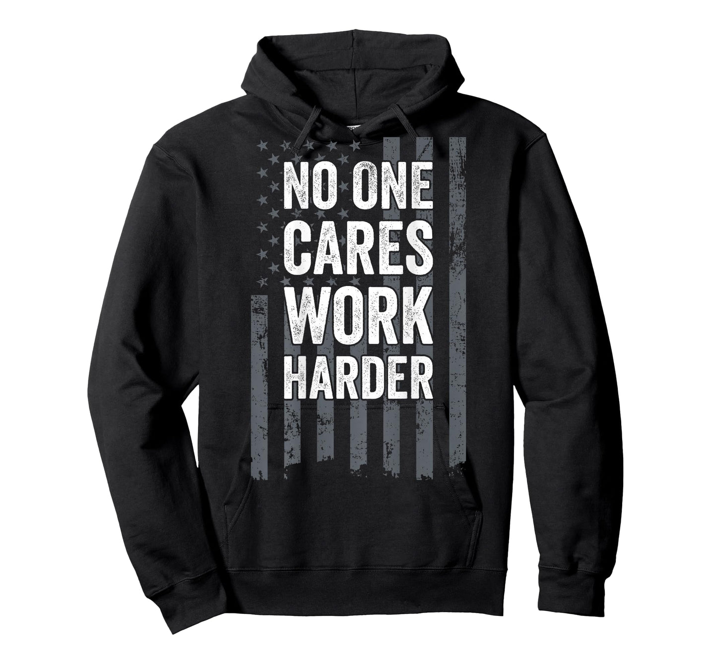 No One Cares Work Harder Motivational Workout Gym - ON Back T-Shirt