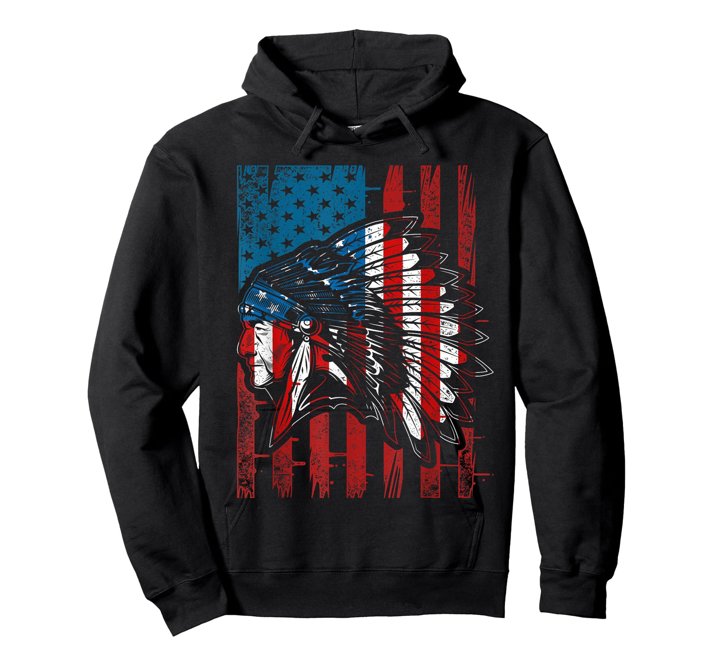 USA Flag Native American Heritage Headdress Native American T-Shirt for Women Kids Men