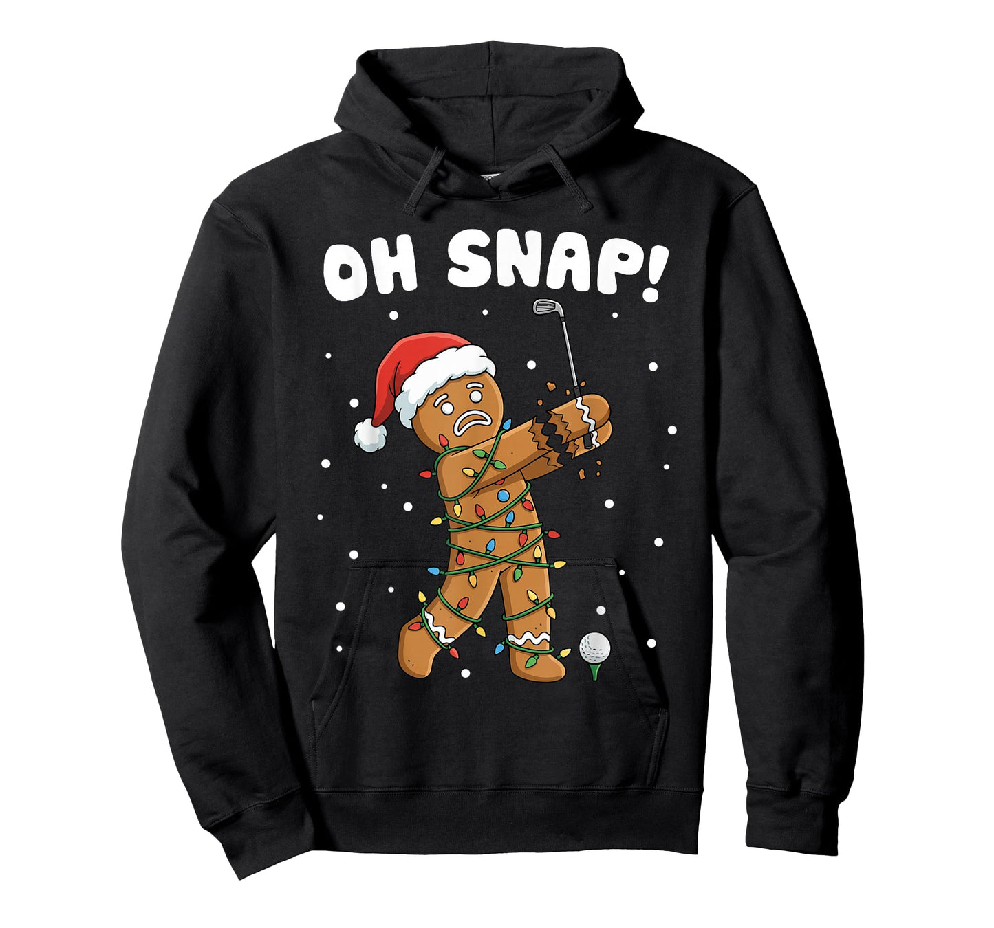 Christmas Gingerbread Oh Snap Cookie Xmas Golfer Golf Player T-Shirt