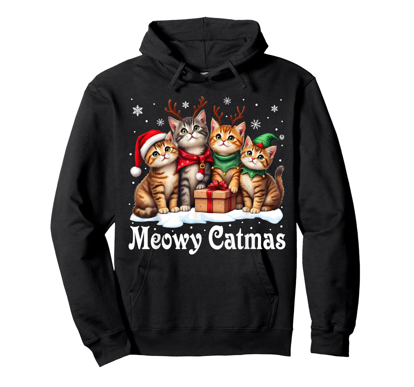 Cat Cats Christmas Pajamas Men Women Boys Girls Meowy Catmas T-Shirt