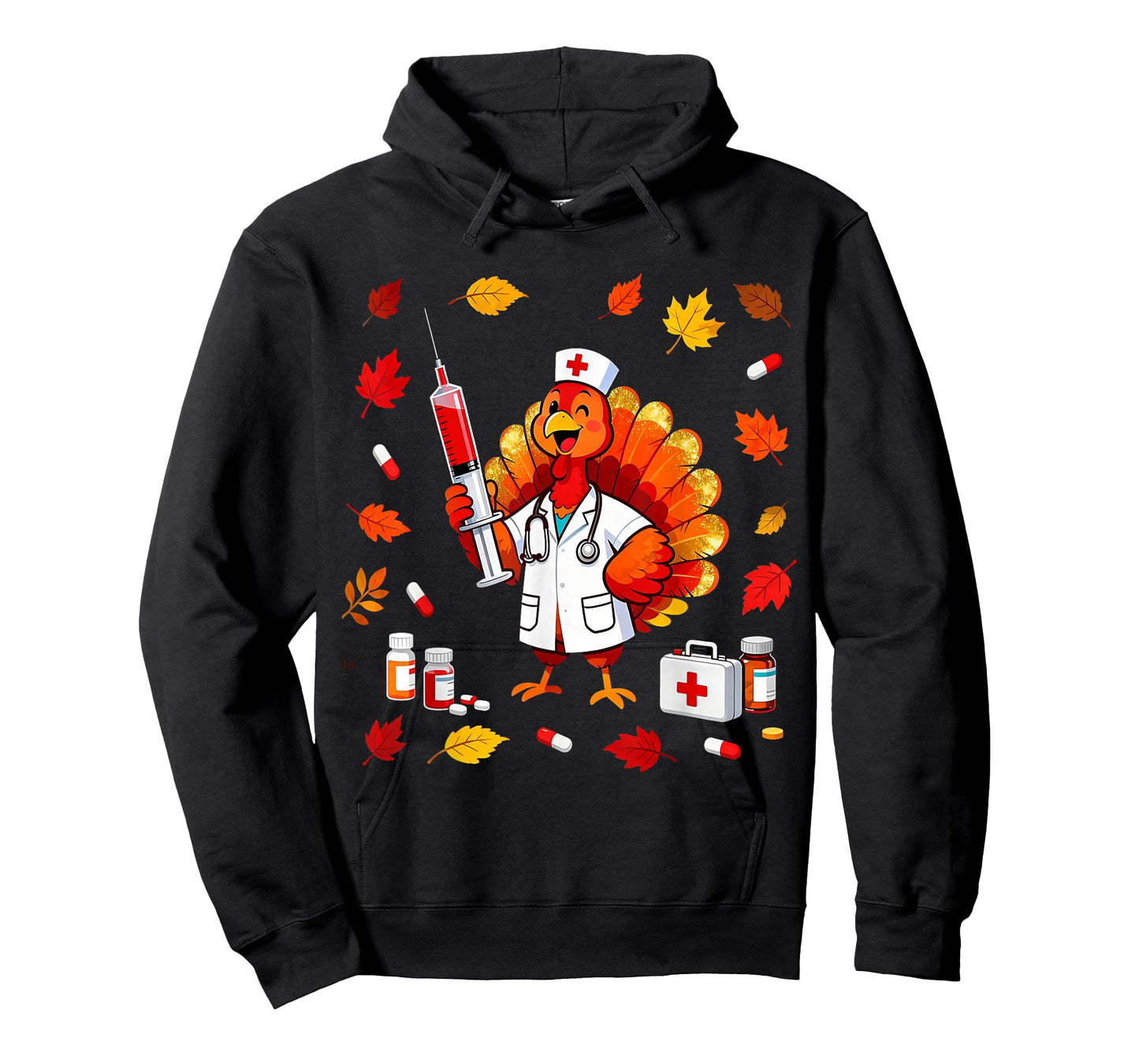 CNA Thankful Nurse Thanksgiving ER Turkey Medical Healthcare T-Shirt