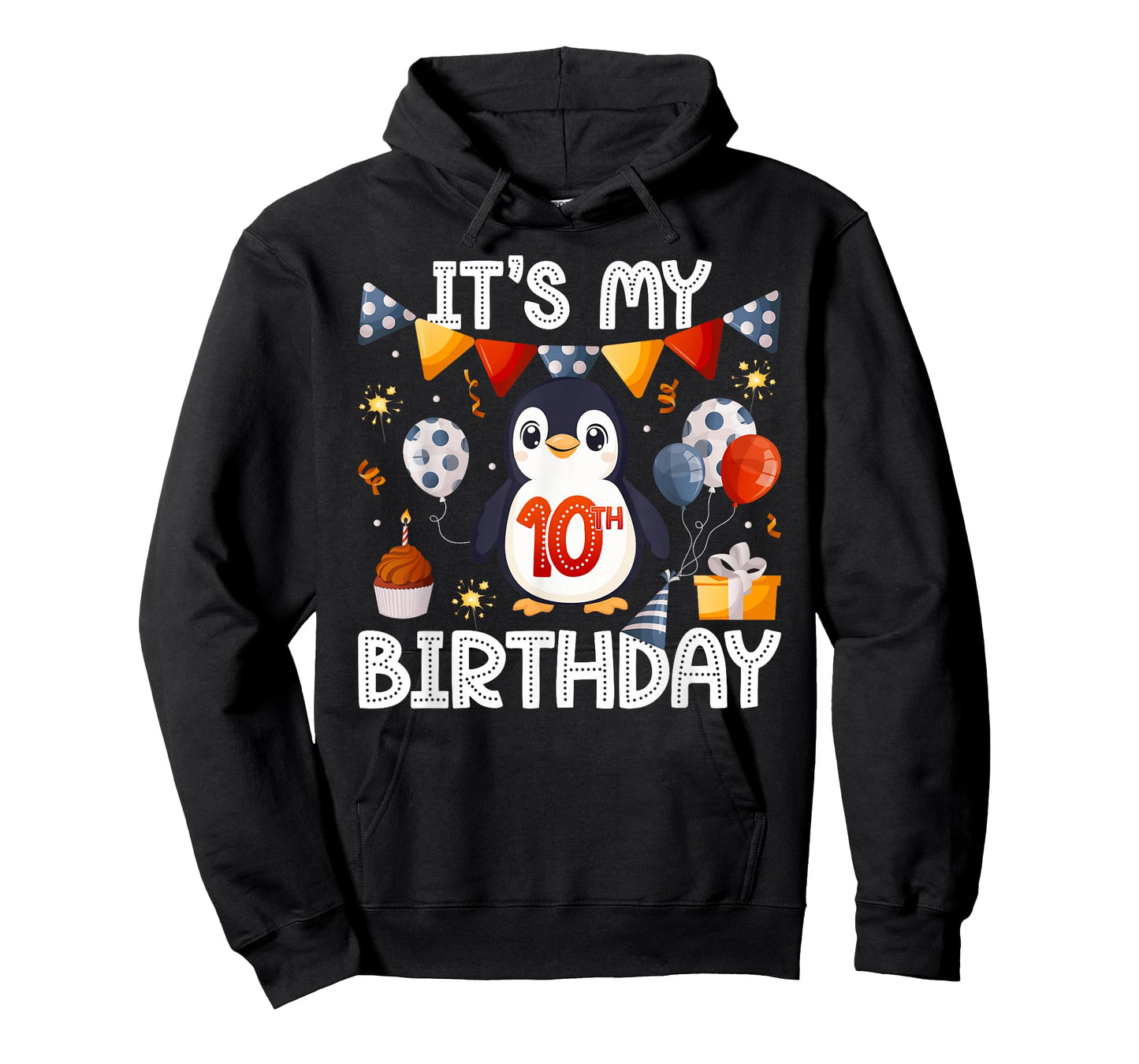 10th Penguin Birthday Party Ten Year Old Penguins T-Shirt