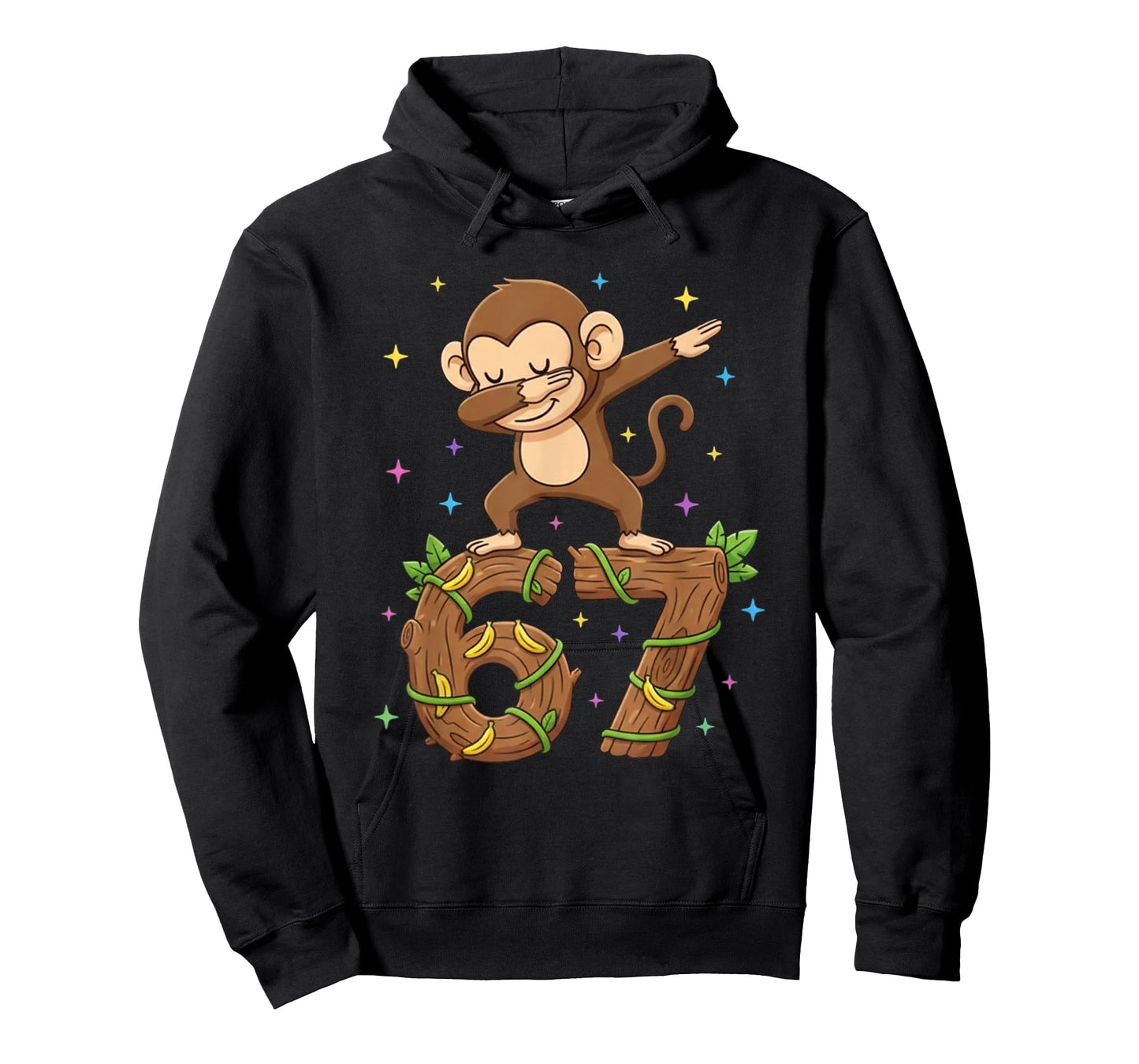 Dabbing Monkey 67 Funny Six Seven Gen Z Slang Meme Cute T-Shirt