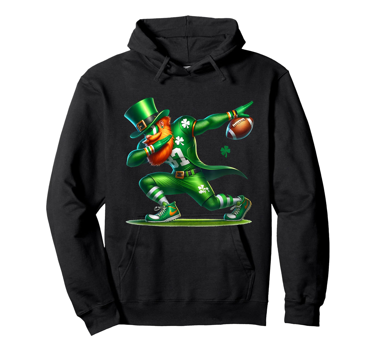 Dabbing Leprechaun Football St Patricks Day Boys Men Sports T-Shirt