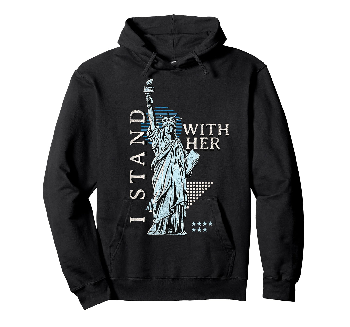 Statue of Liberty I Stand with Her Patriotic USA 4th of July T-Shirt