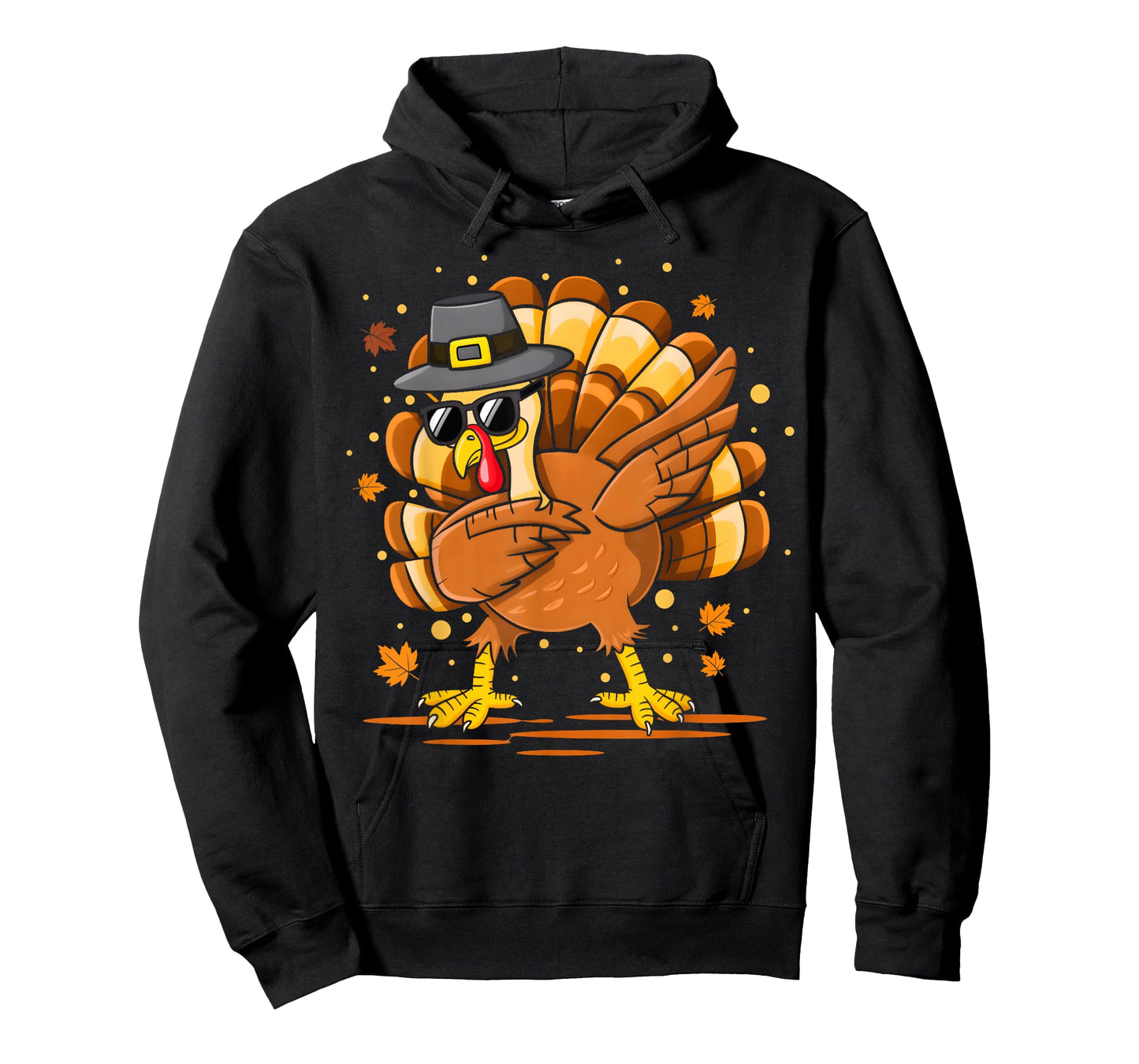 Dabbing Turkey Pilgrim Thanksgiving Day Boys Men Funny Dab T-Shirt
