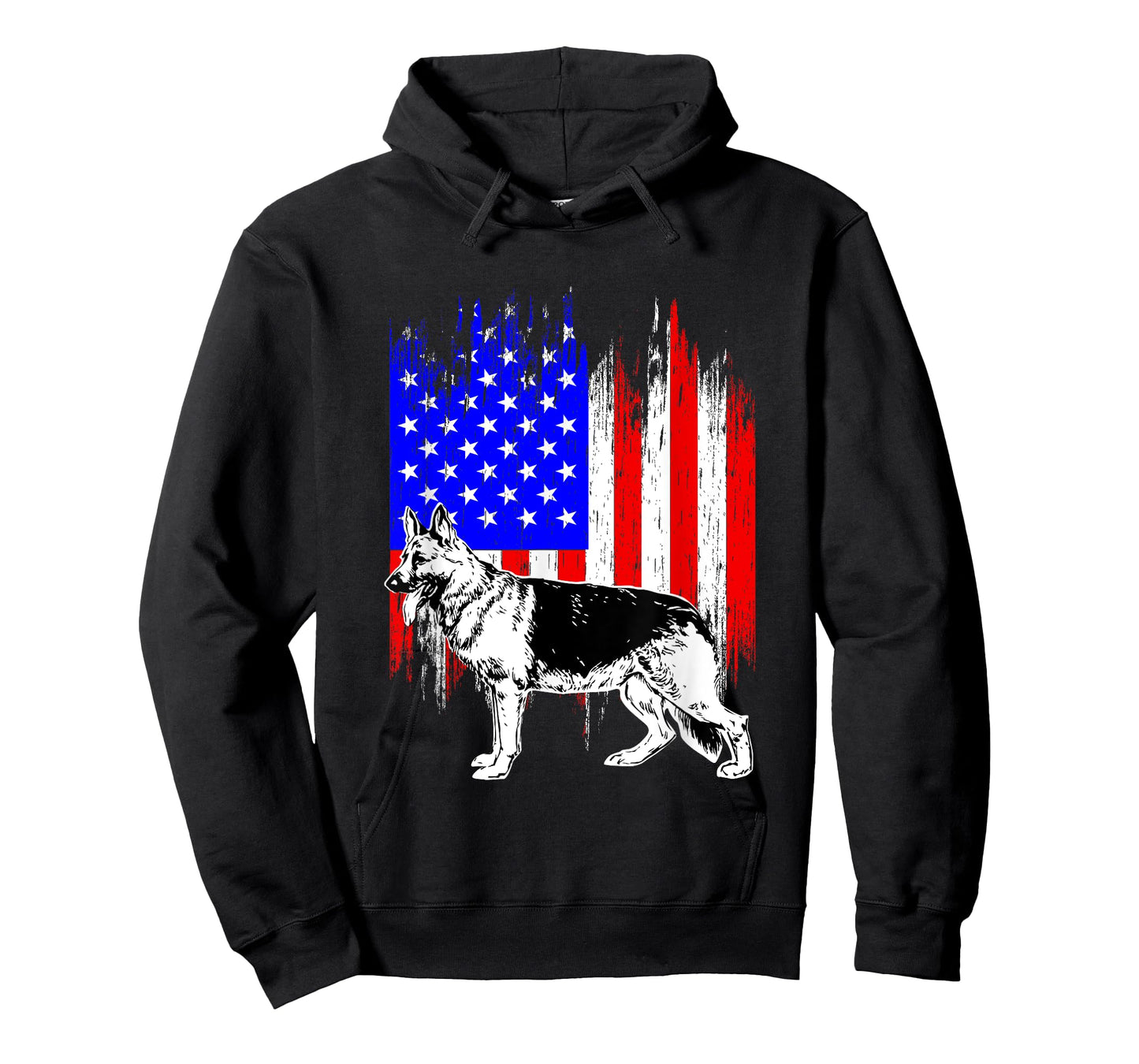 Patriotic German Shepherd American Flag Dog Lover Gift T-Shirt