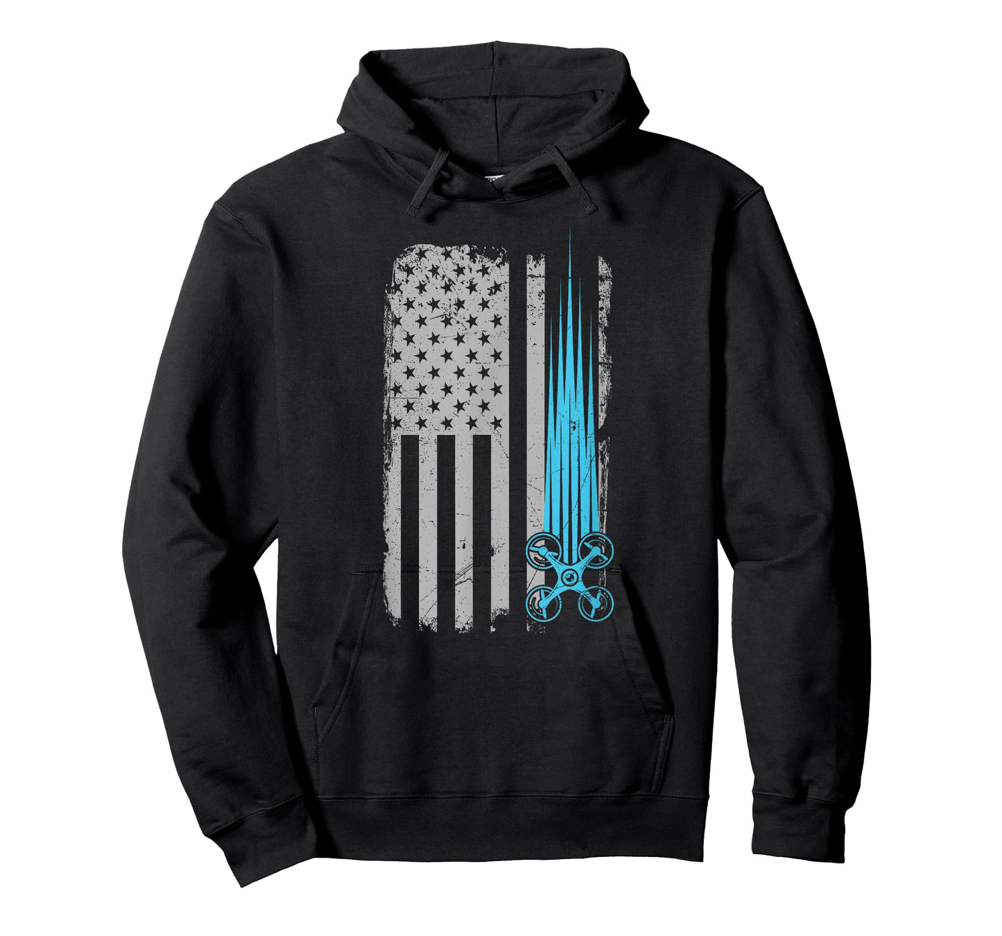 Drone Racing Distressed USA American Flag Quadcopter Pilot T-Shirt