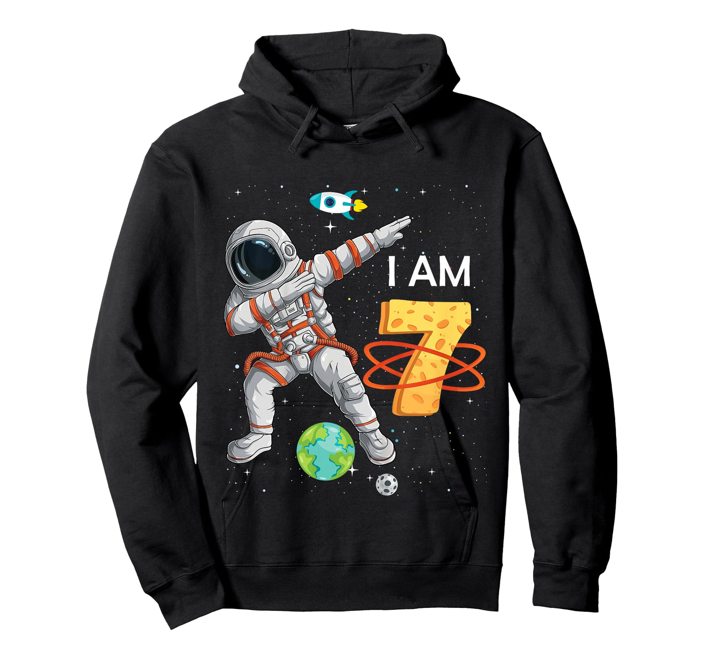 Kids Kids 7 Years Old Birthday Boy Astronaut Space 7th B-Day T-Shirt