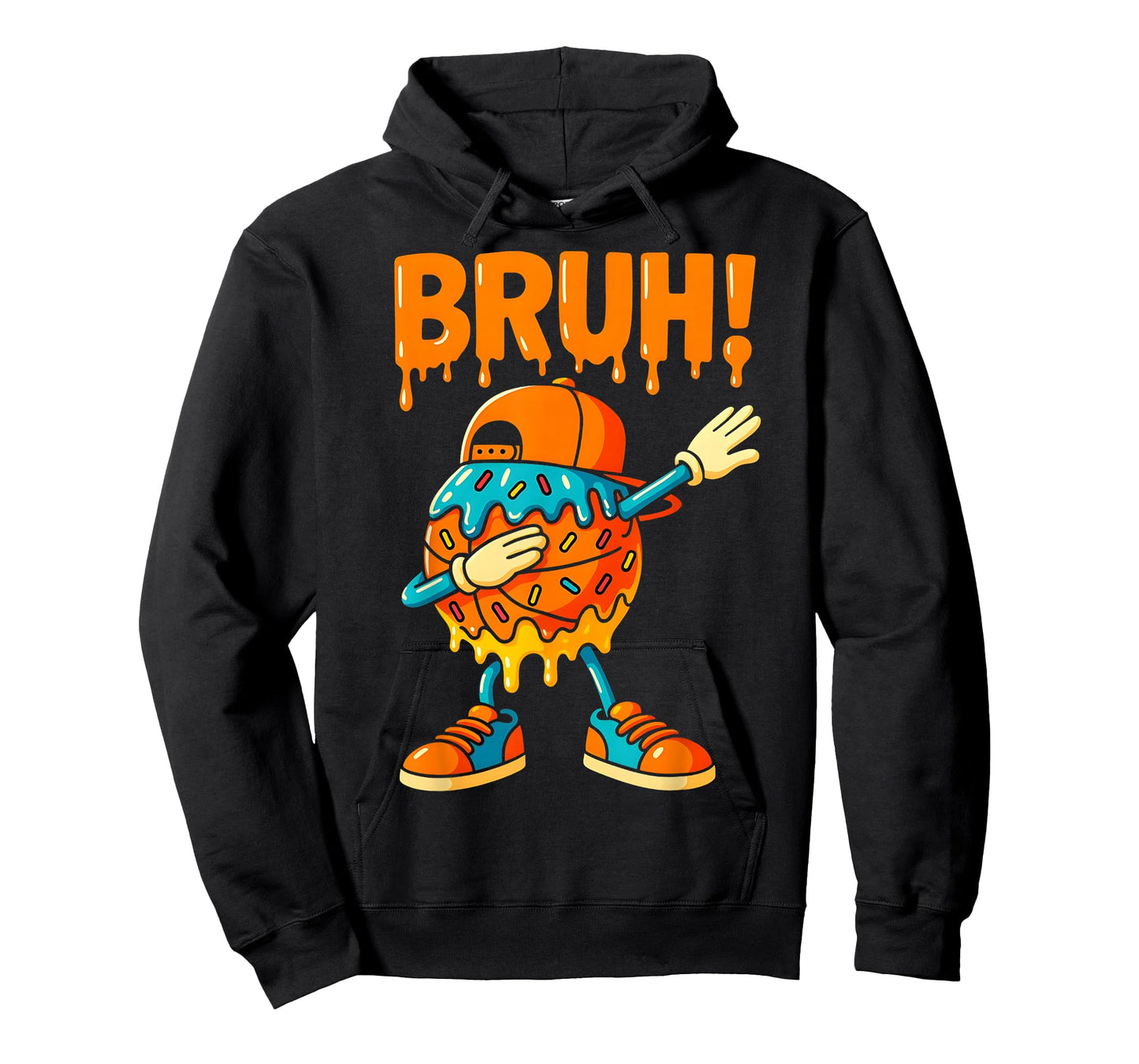 Basketball Ice Cream Drip Boys Girls Cute Dabbing Game Day T-Shirt