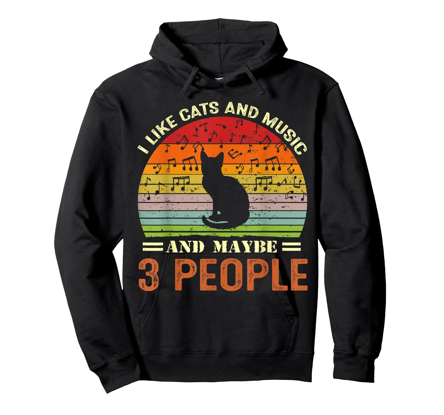 I Like Cats And Music And Maybe 3 People T-Shirt