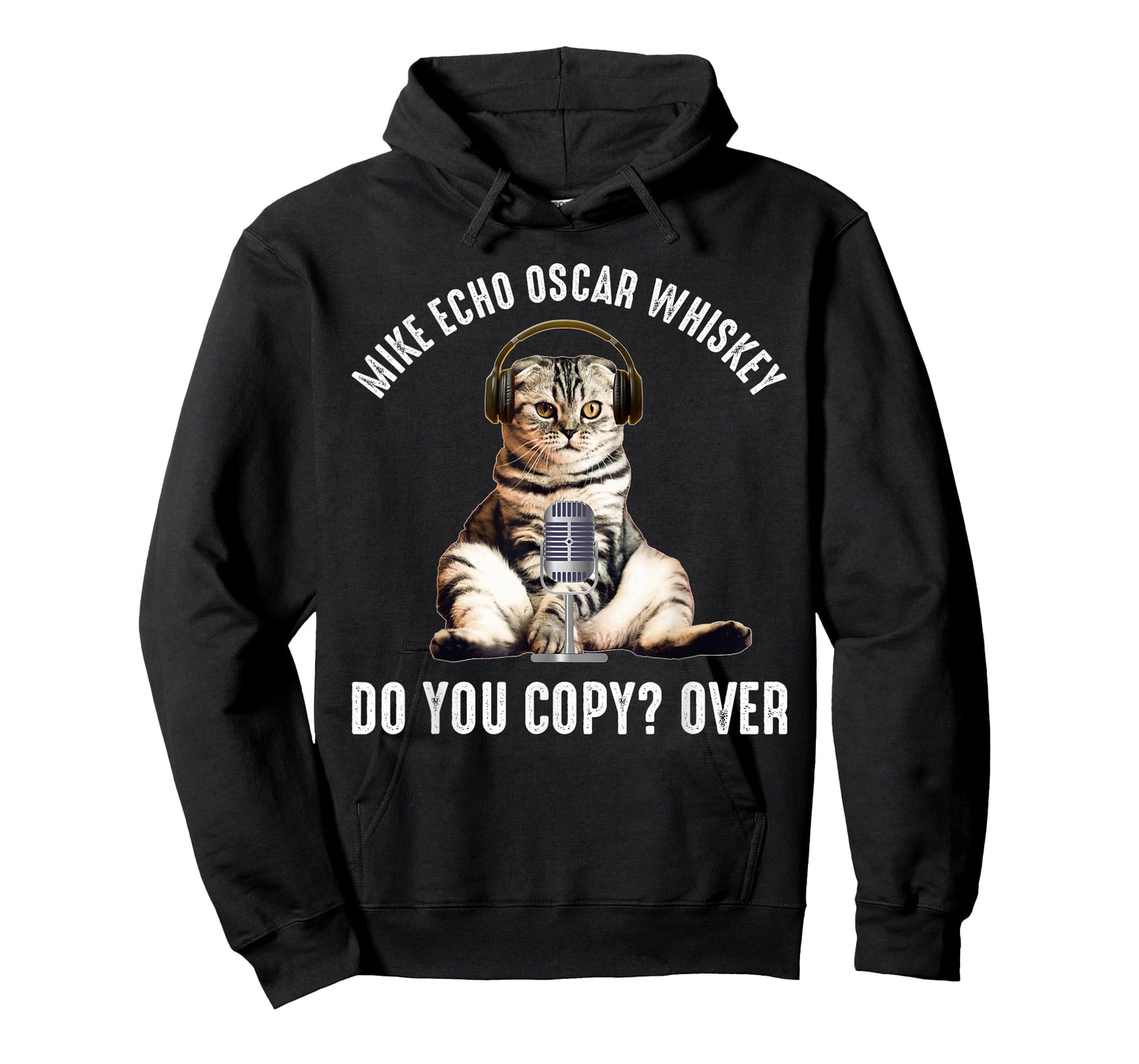 Mike Echo Oscar Whiskey Funny Ham Radio Cat T-Shirt