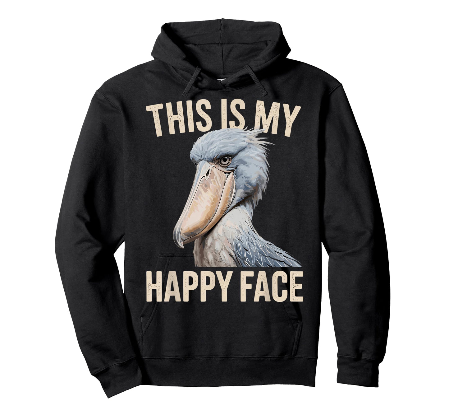 Funny Shoebill Stork Bird Happy Face T-Shirt