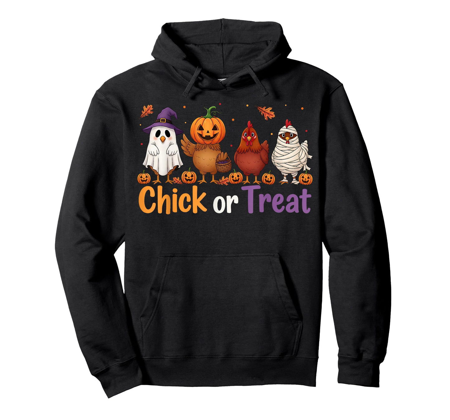 Chick Or Treat Halloween Witch Spooky Chicken Farmer T-Shirt