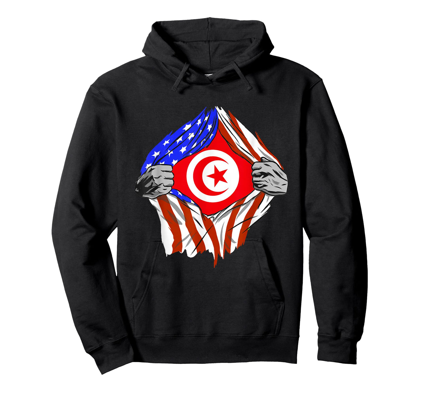 Tunisia America USA Chest Tunisian Pride Tunisian Flag T-Shirt