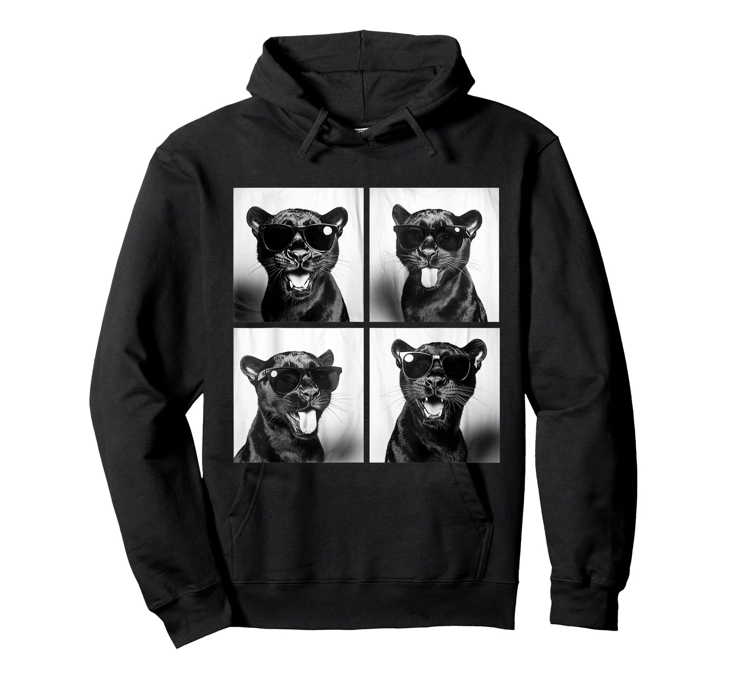 Funny Panthers with Sunglasses Feline Animal Photo Booth T-Shirt
