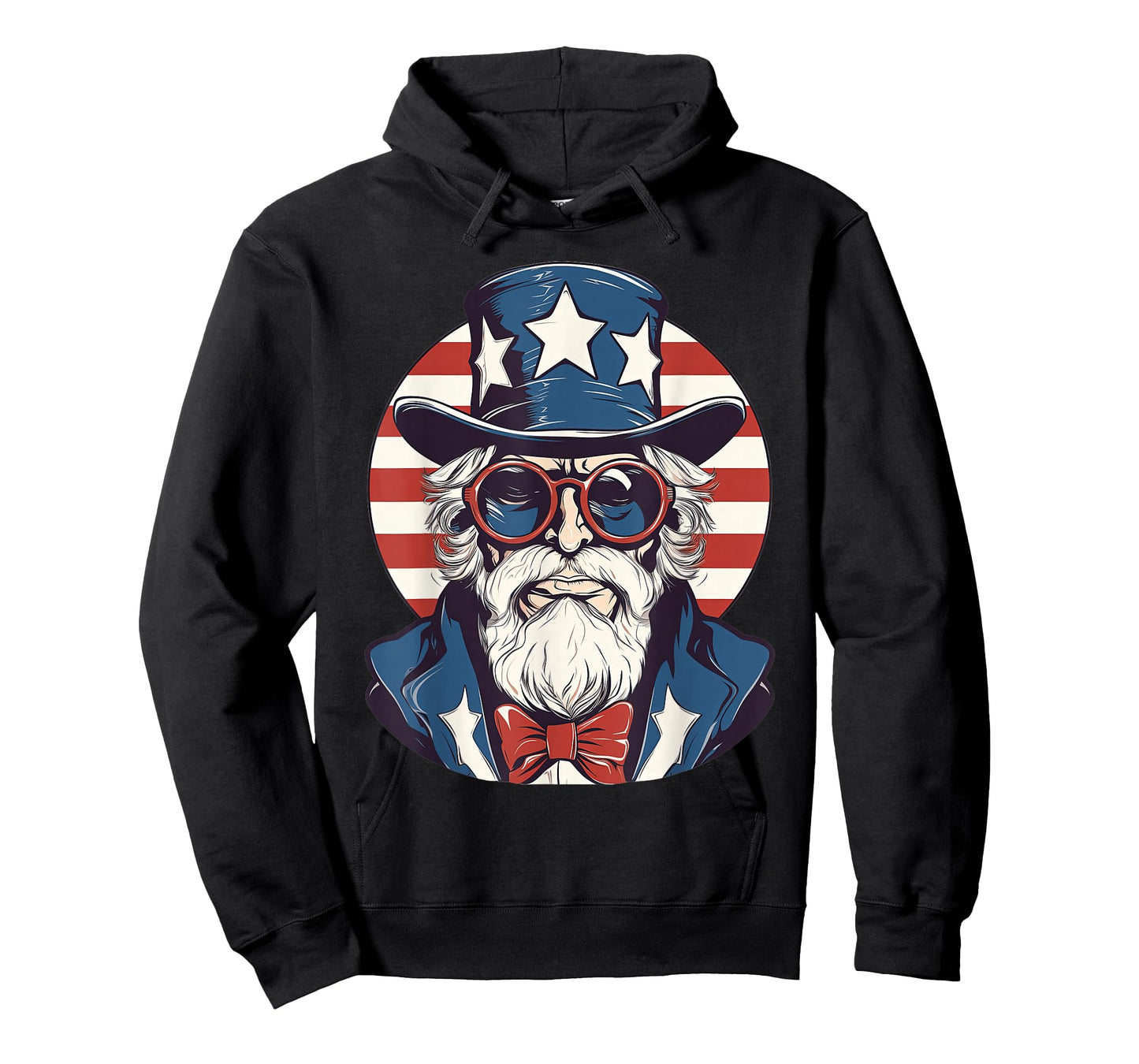 Uncle Sam with Patriotic USA Flag American Independence Day T-Shirt