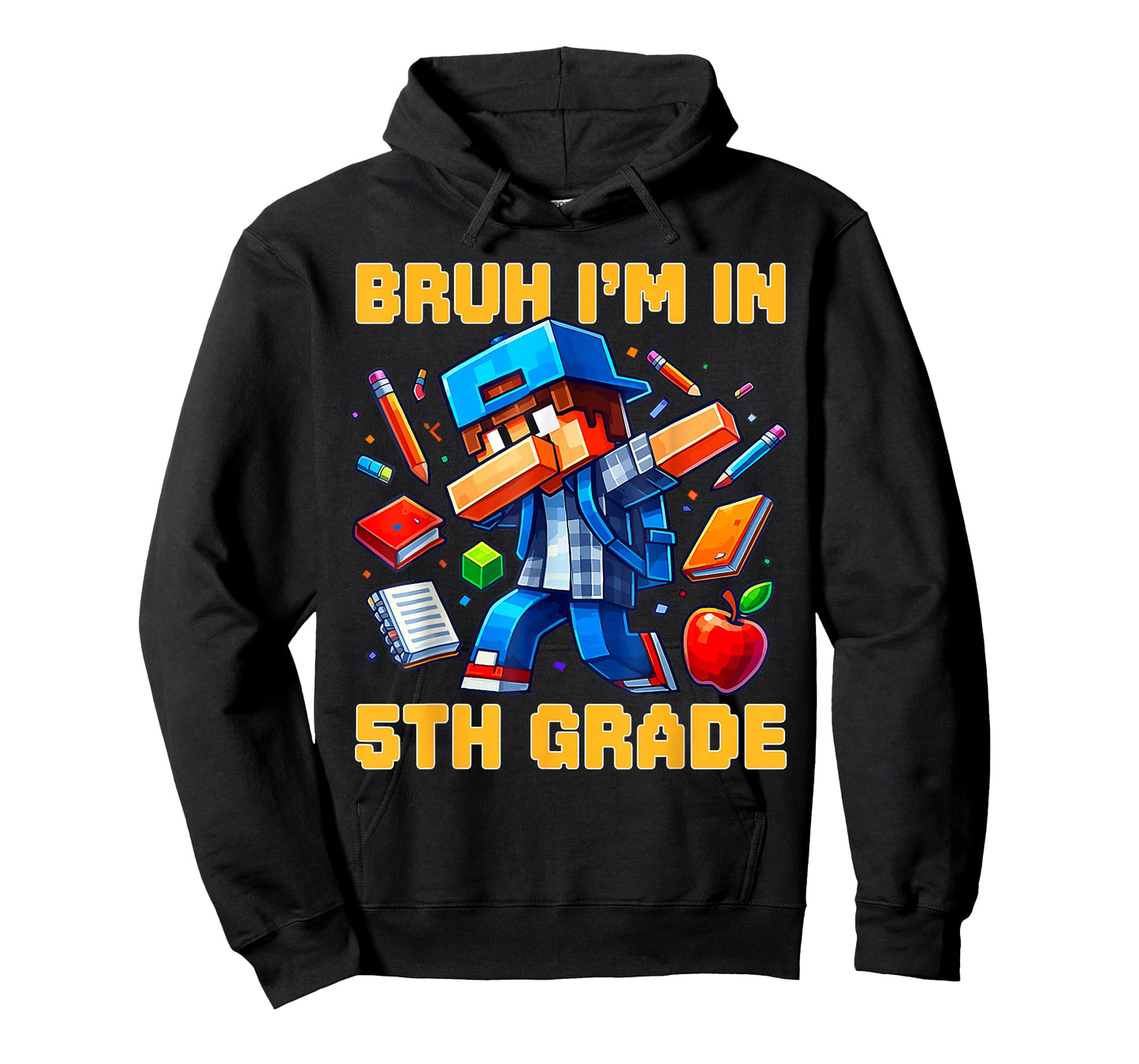 Bruh I'm in 5th Grade Dabbing Boys Kids Gamer Back to School T-Shirt