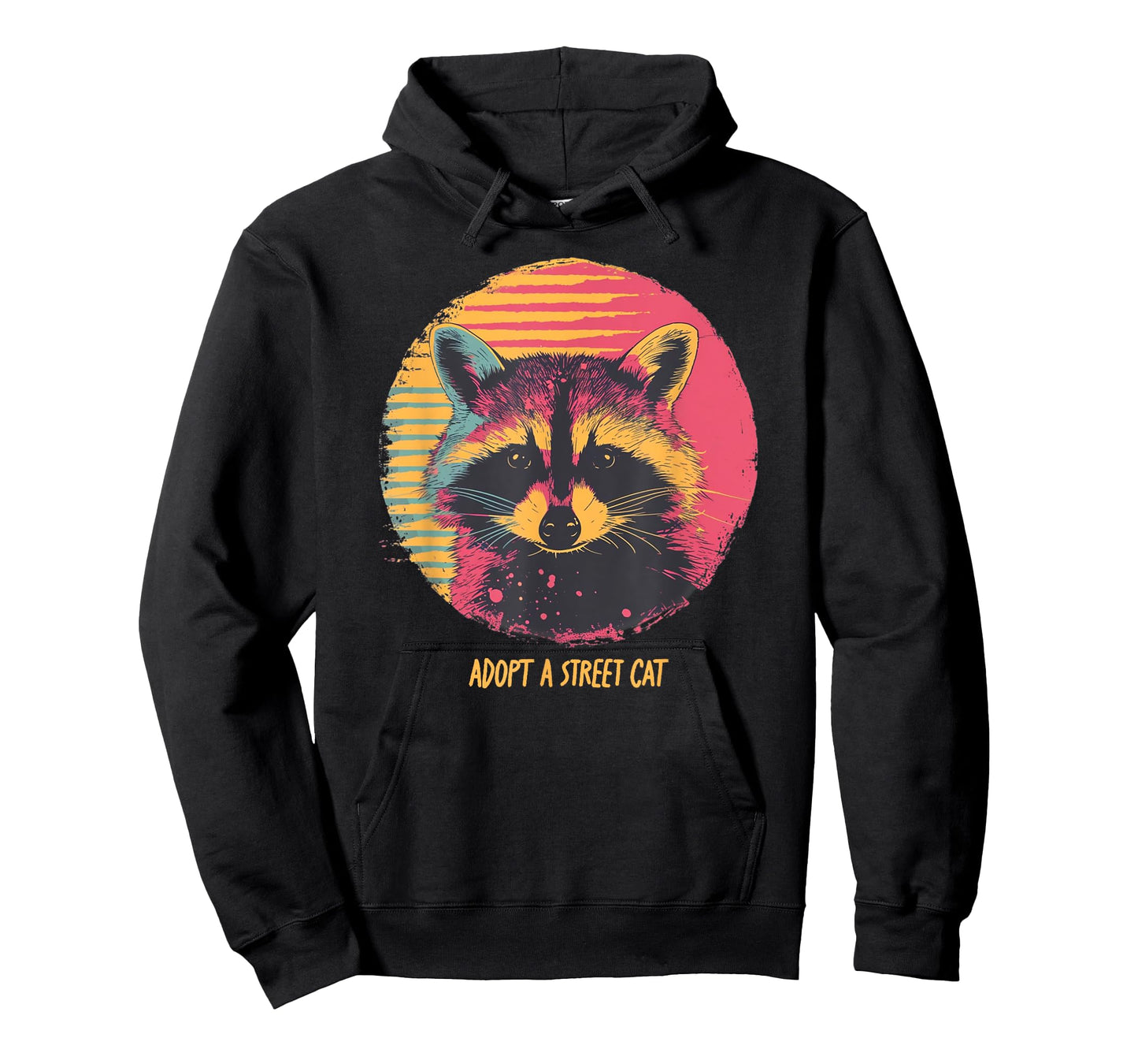 Adopt a Street Cat Raccoon Vintage Trash Panda Funny Graphic T-Shirt