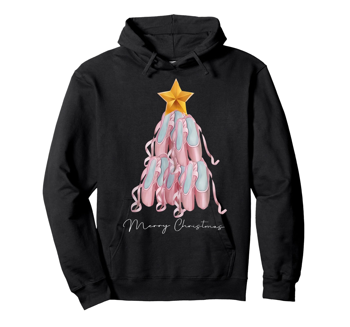 Dancer Pointe Shoe Christmas Tree Ballet Dance Teacher Xmas T-Shirt