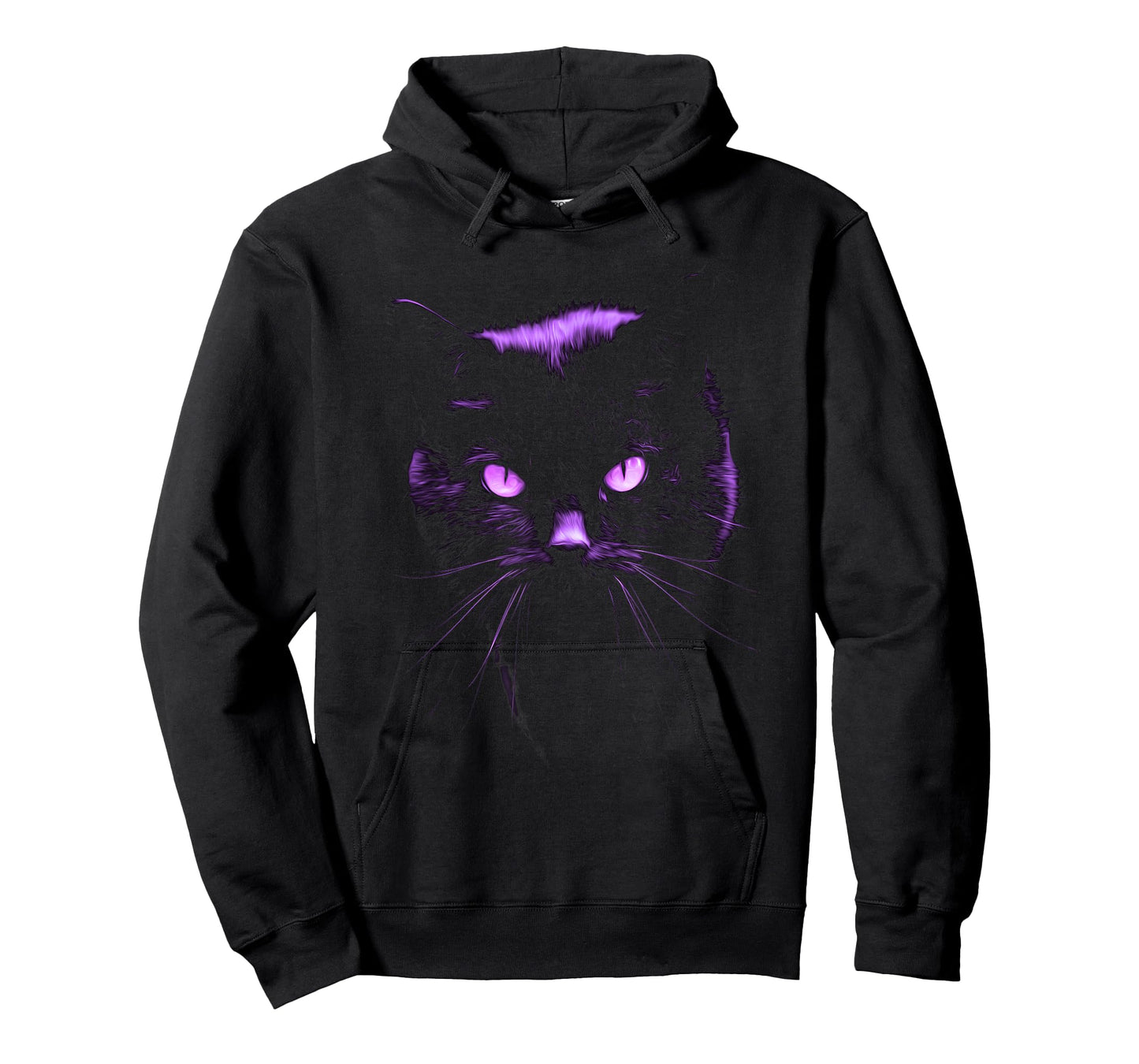 Cool Halloween Shirt Purple Cat, Witches Familiar, Cat's Eye T-Shirt