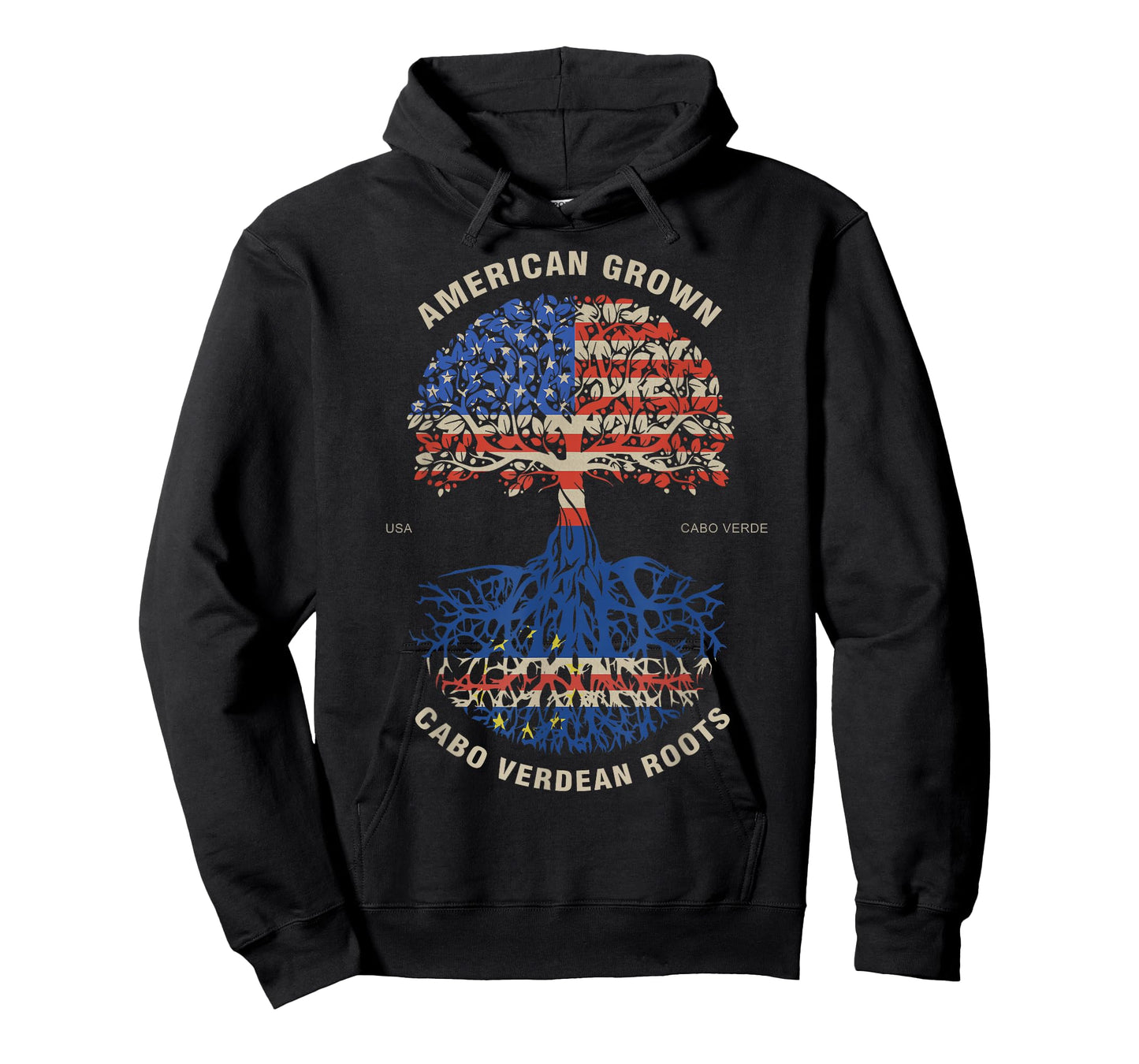 American Grown Cabo Verdean Roots Cape Verde Flag T-Shirt