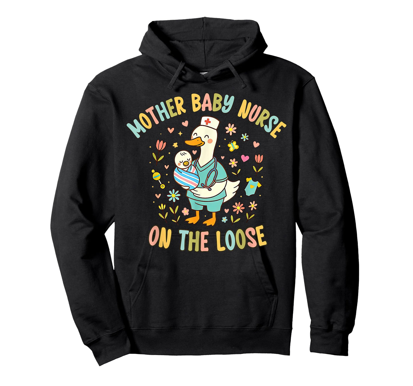 Cute Goose Mother Baby Nurse Postpartum Nurse RN Graduation T-Shirt
