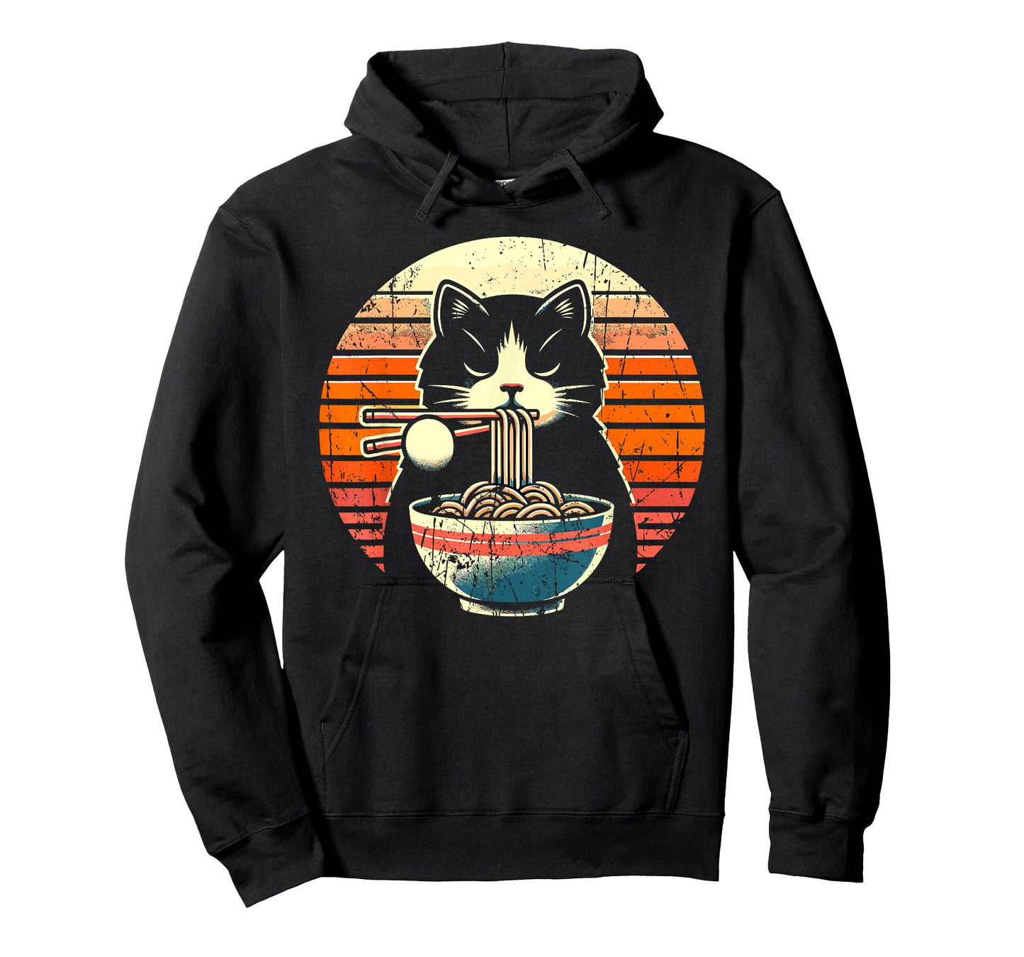 Anime Ramen Cat Retro Japanese Noodles Kawaii Cat T-Shirt