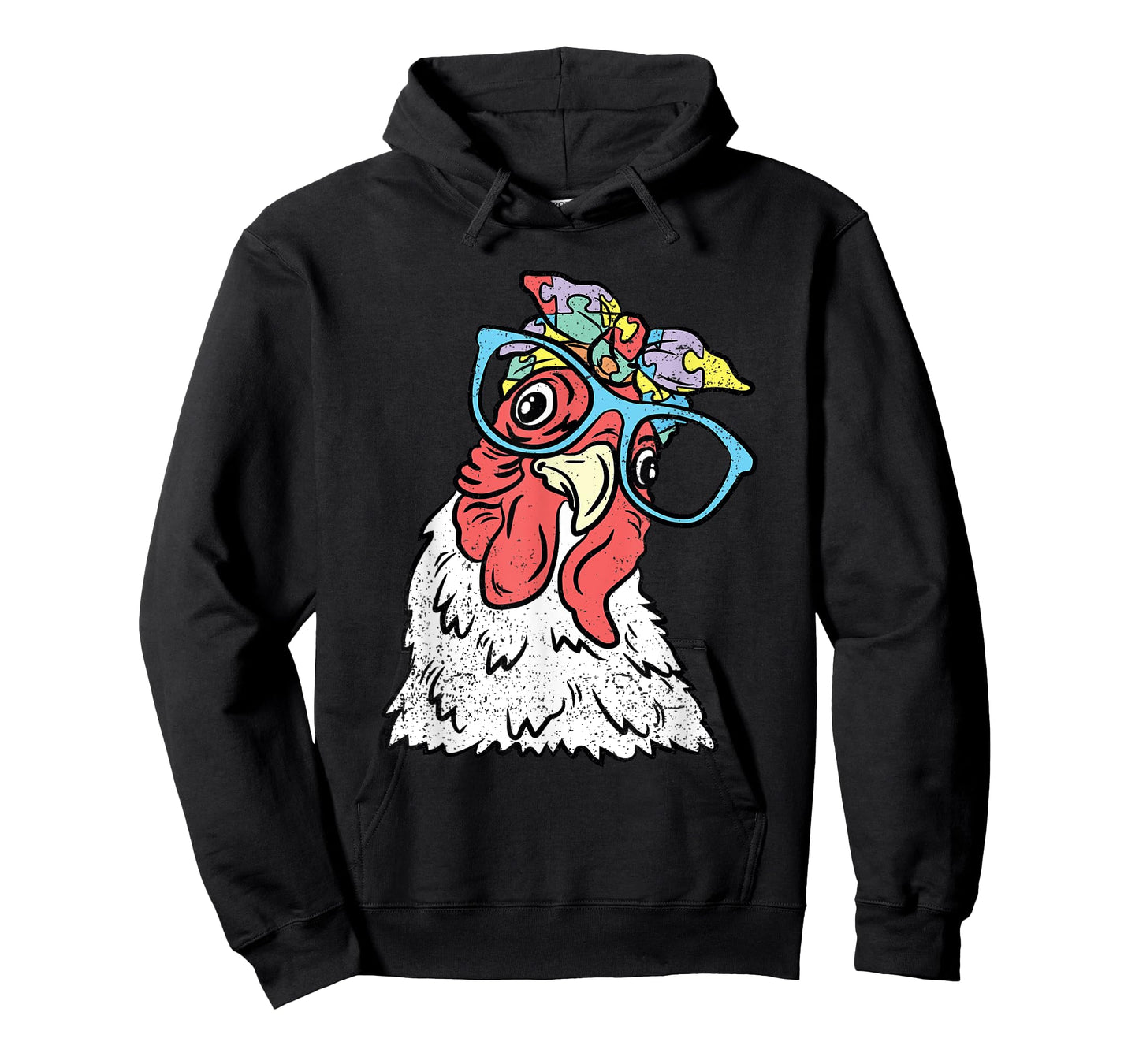 Chicken Puzzle Piece Autism Awareness Autistic Warrior T-Shirt