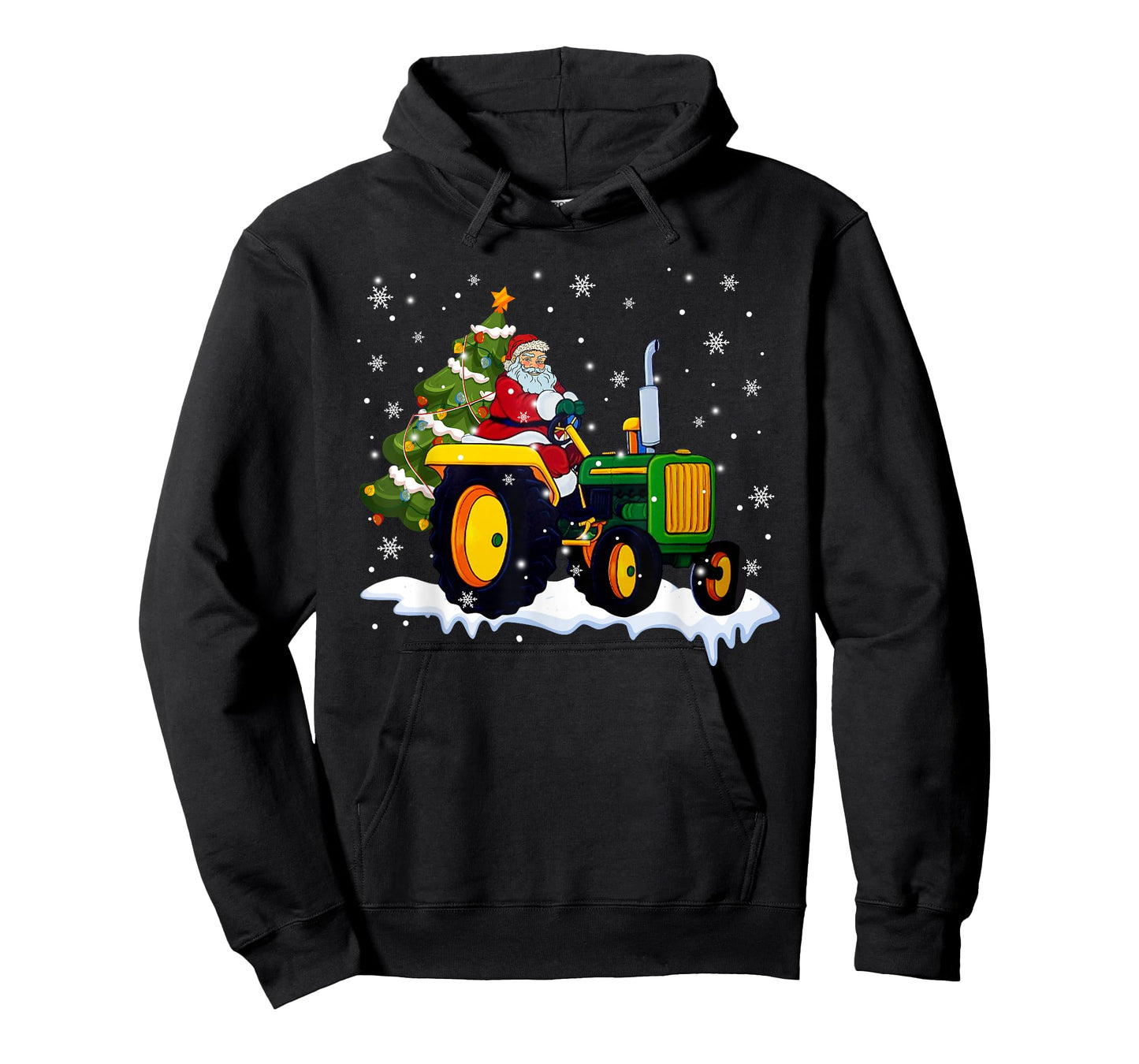 Christmas Santa Claus Riding Tractor Xmas Tree Tractor Lover T-Shirt