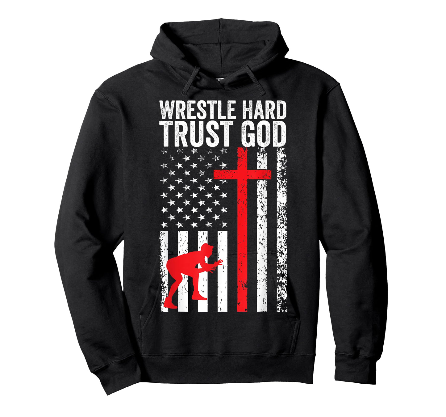Wrestling, Wrestle Hard Trust God, Christian Wrestling T-Shirt