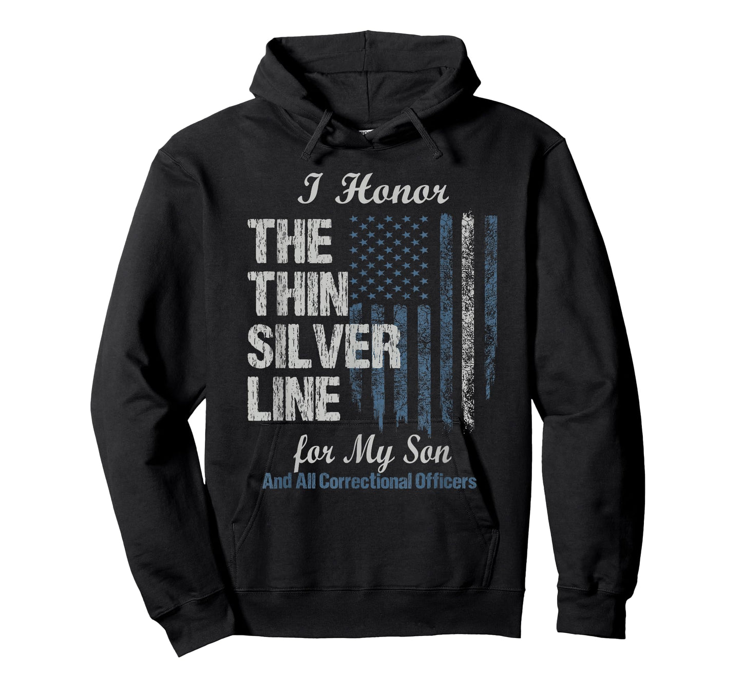 Correctional Officer Son - Thin Silver Line Corrections T-Shirt
