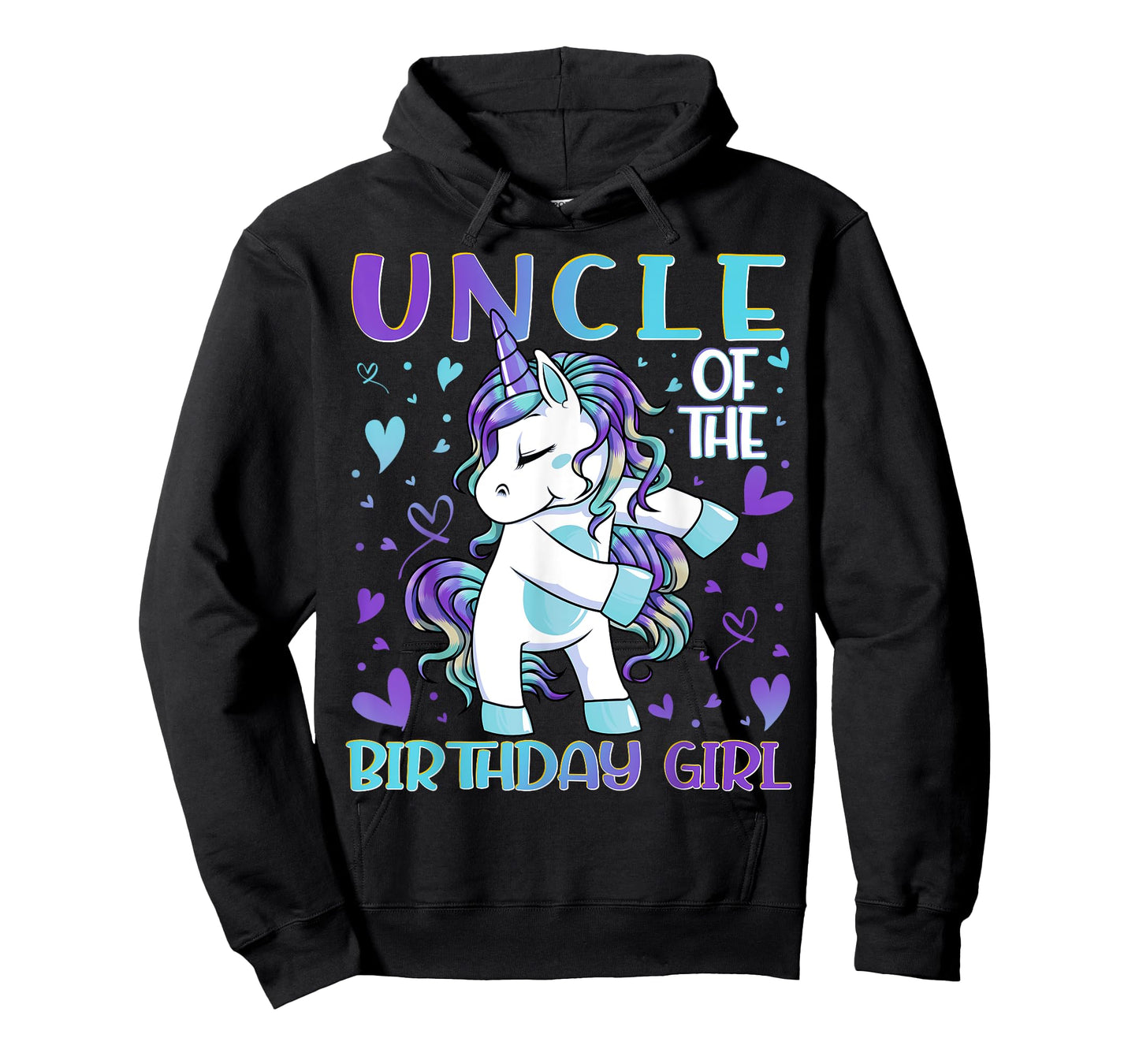 Uncle of the Birthday Girl Flossing Unicorn Uncle Gifts T-Shirt