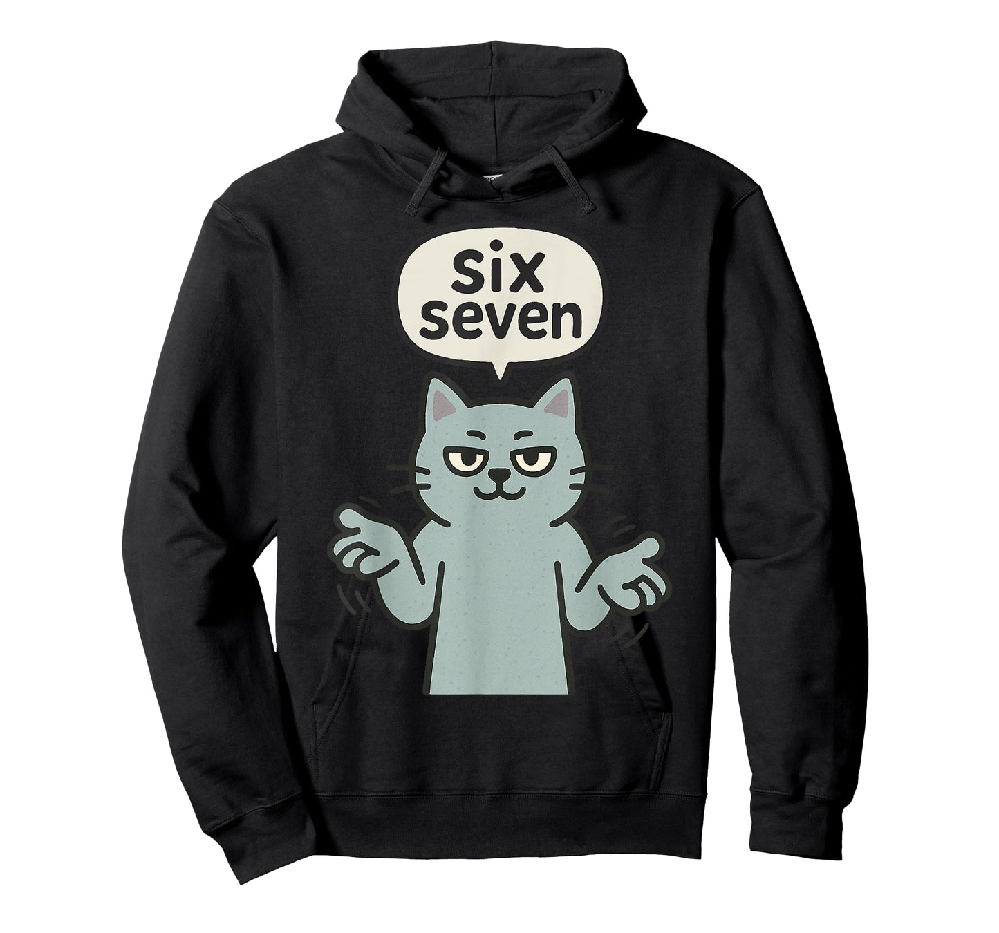 67 Six Seven 6-7 Cat - Funny Kids Gaming Brainrot Meme T-Shirt