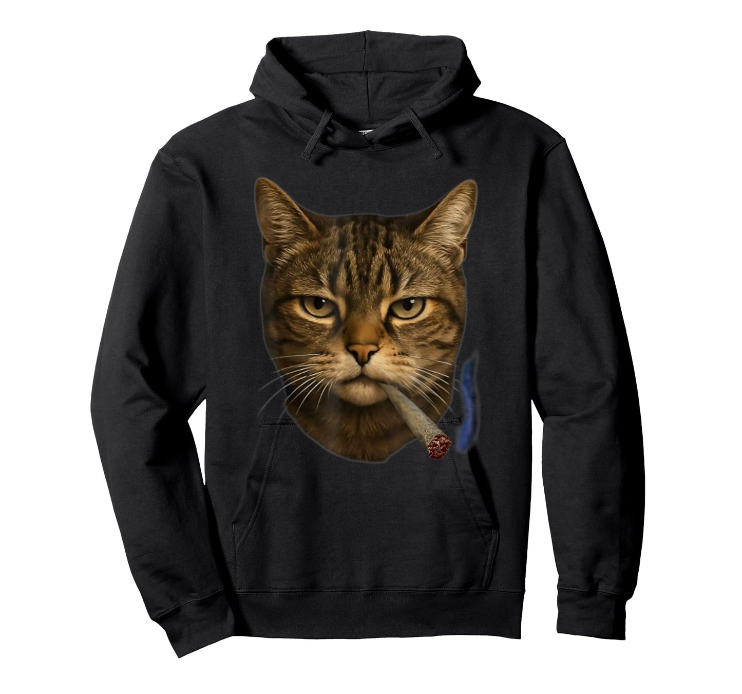 Funny Adult Meme Animal Lover Cat Image Smoking Blunt Weed T-Shirt