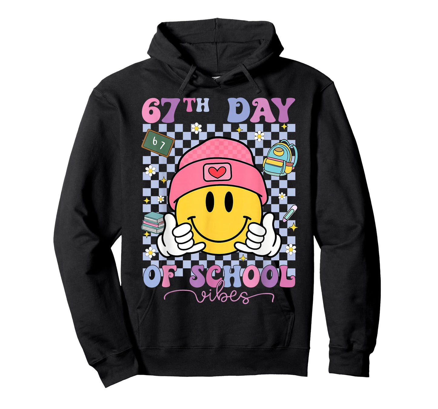 67th Day of School Vibes Funny Six Seven 100th Day of School T-Shirt