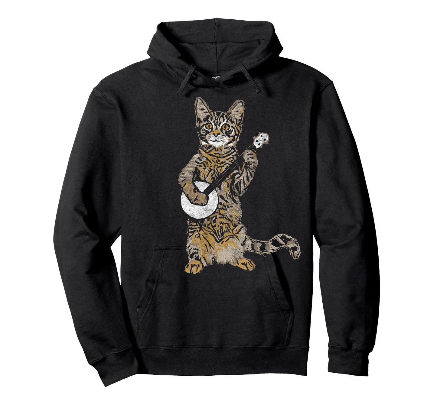 Banjo Cat - Funny Retro Style Bluegrass & Tabby Cat Lover T-Shirt