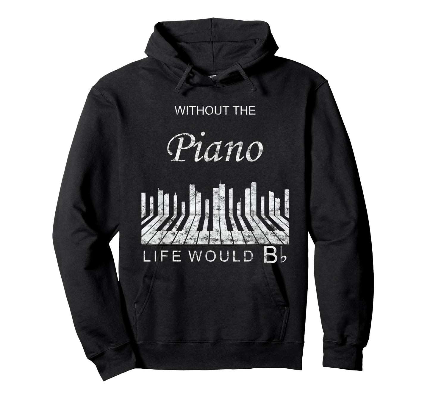 Without The Piano Life Would Be Flat Vintage Music Gift T-Shirt