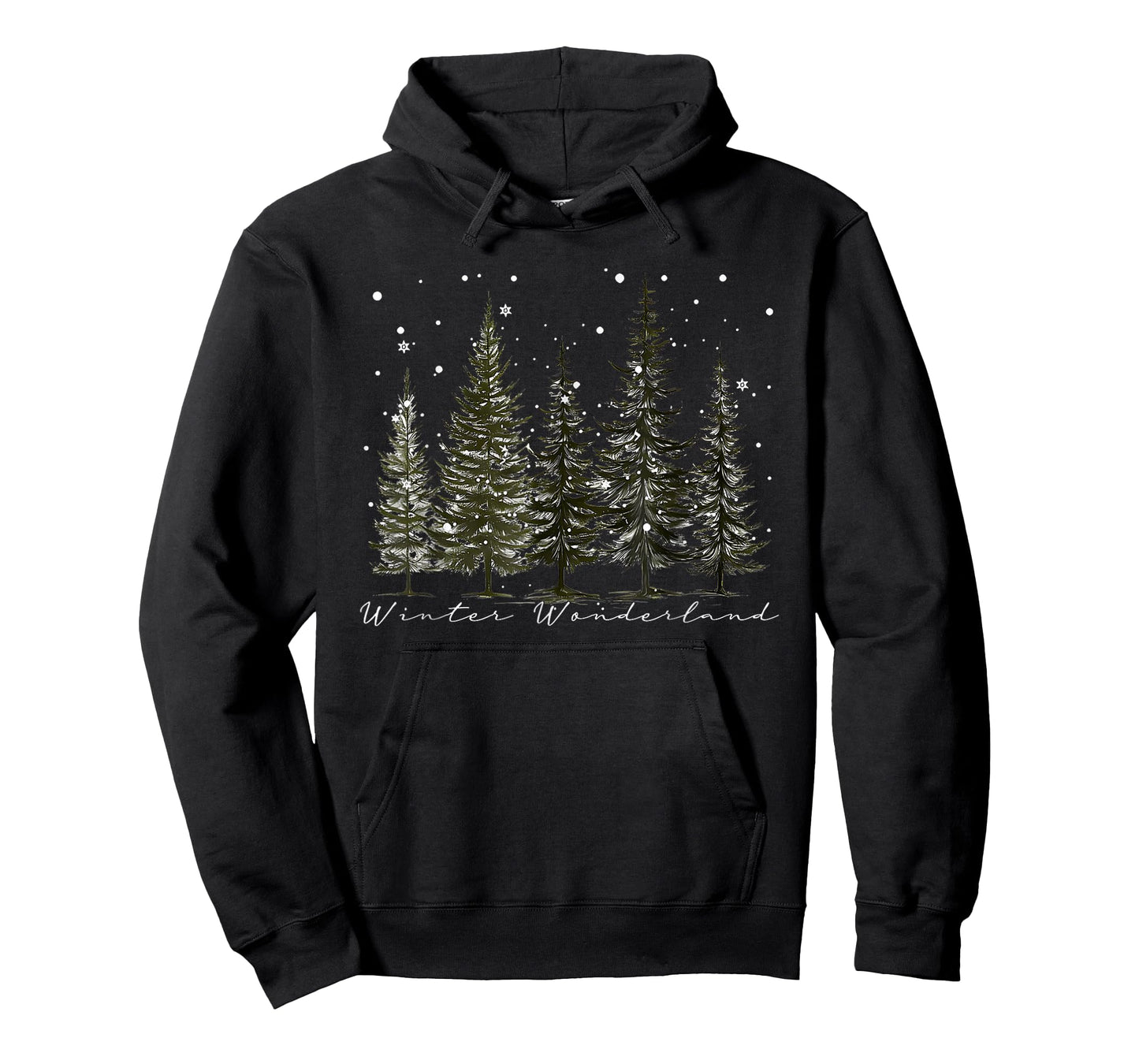 Winter Wonderland Pine Tree Nature Lover Hiking Camping T-Shirt