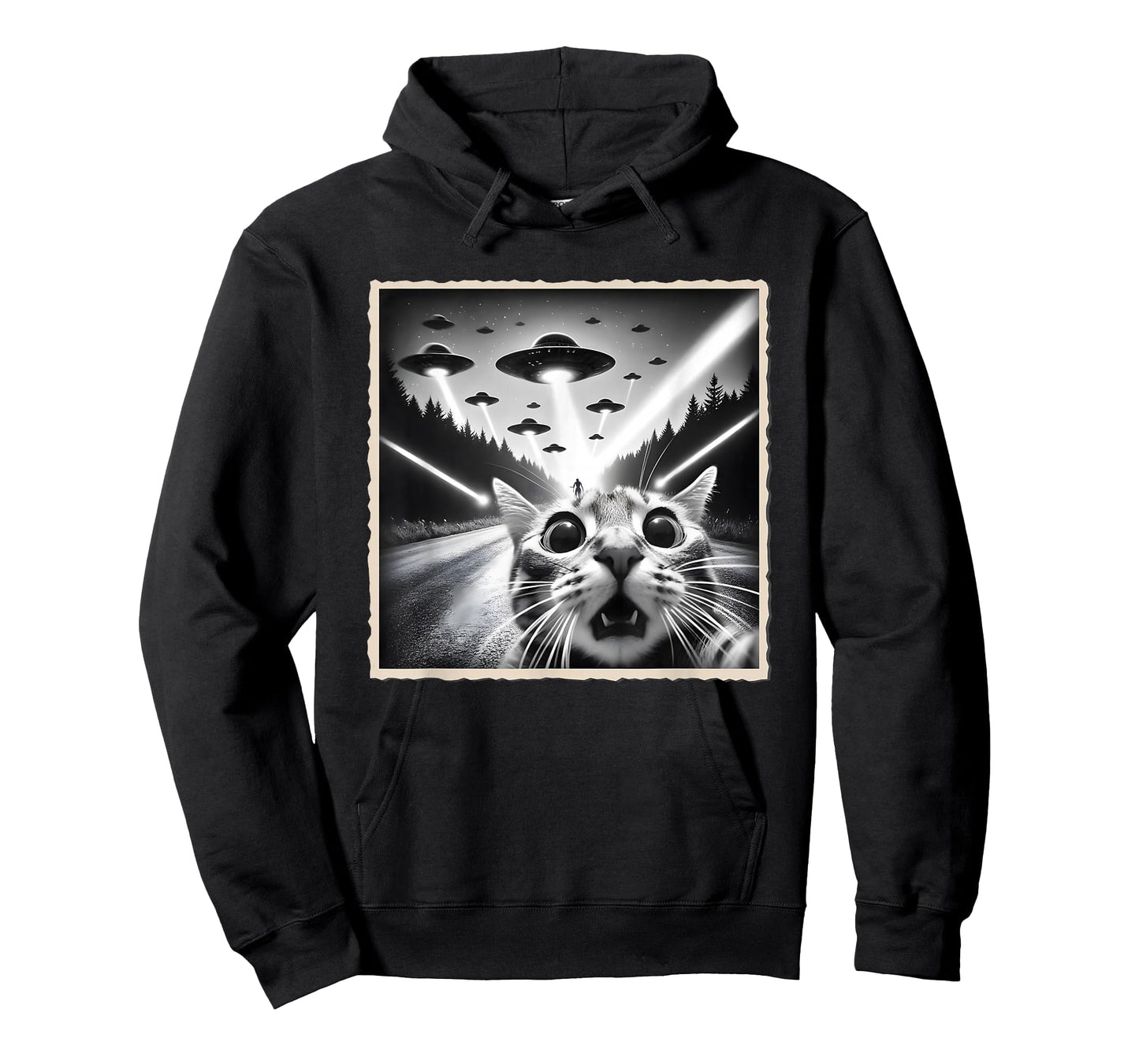 Cat Selfie With UFO | Funny Alien & Cat T-Shirt