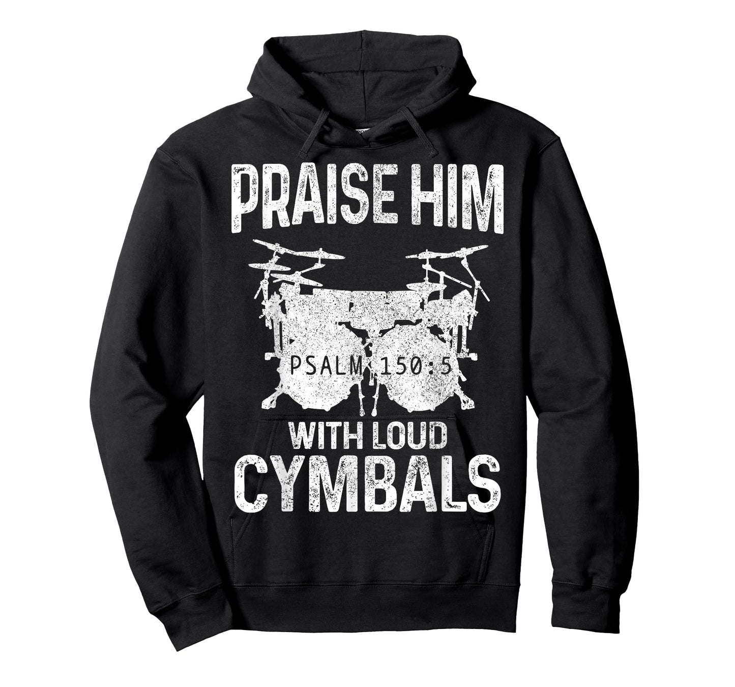 Drummer Praise Him with Loud Cymbals Drumming Christian T-Shirt