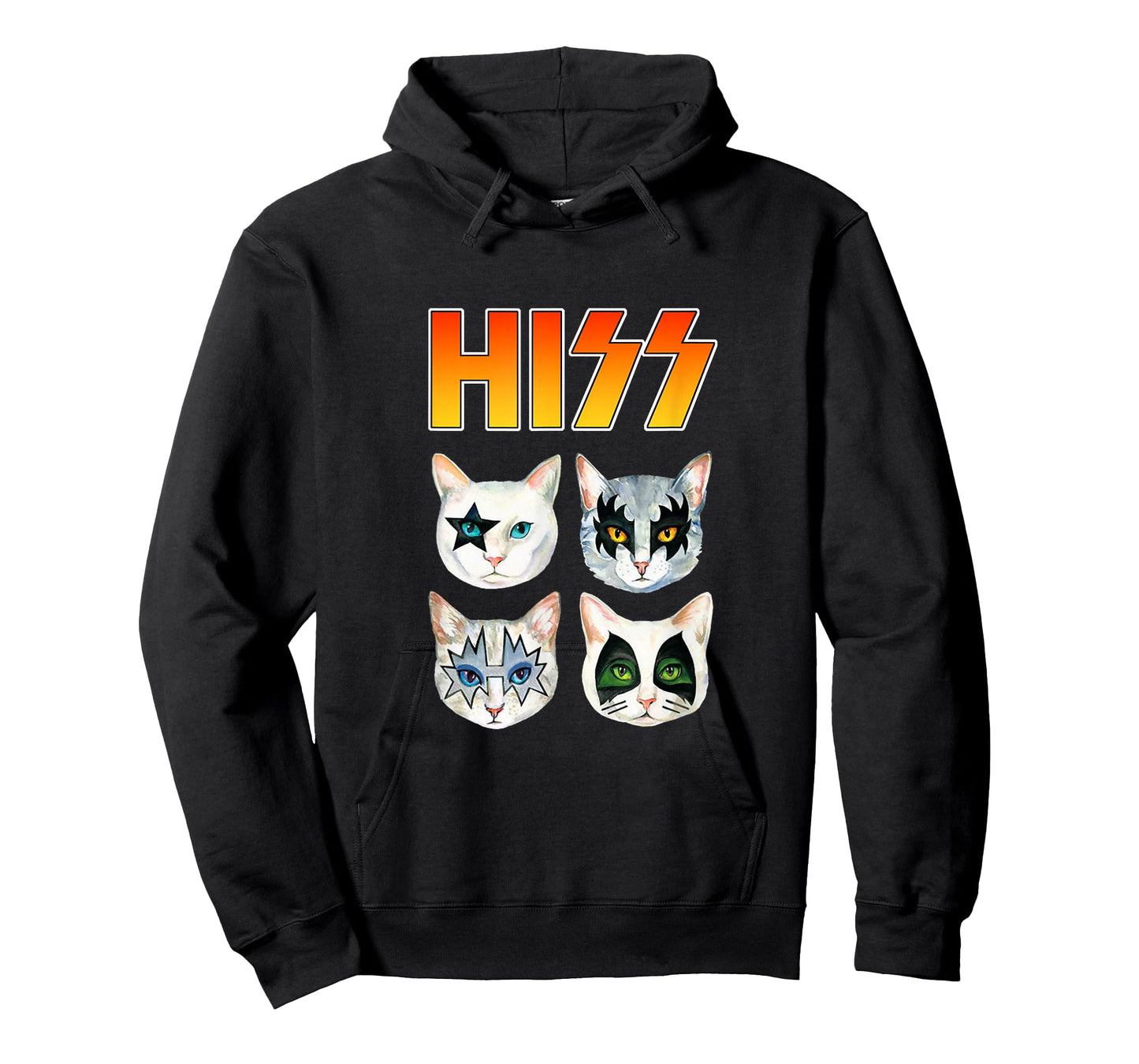 HISS Cat Kitten Meow Rocker Parody Band Funny Cat Lover Men Women Girls Kids T-Shirt