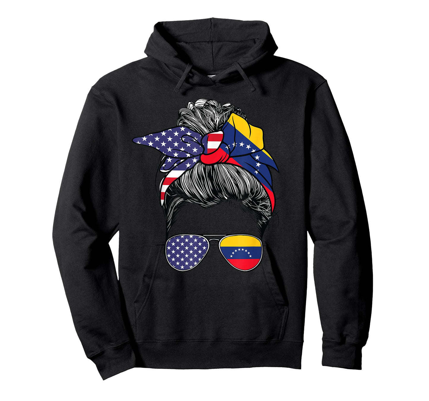 Venezuelan Women Girl USA Heritage American Venezuela Flag T-Shirt